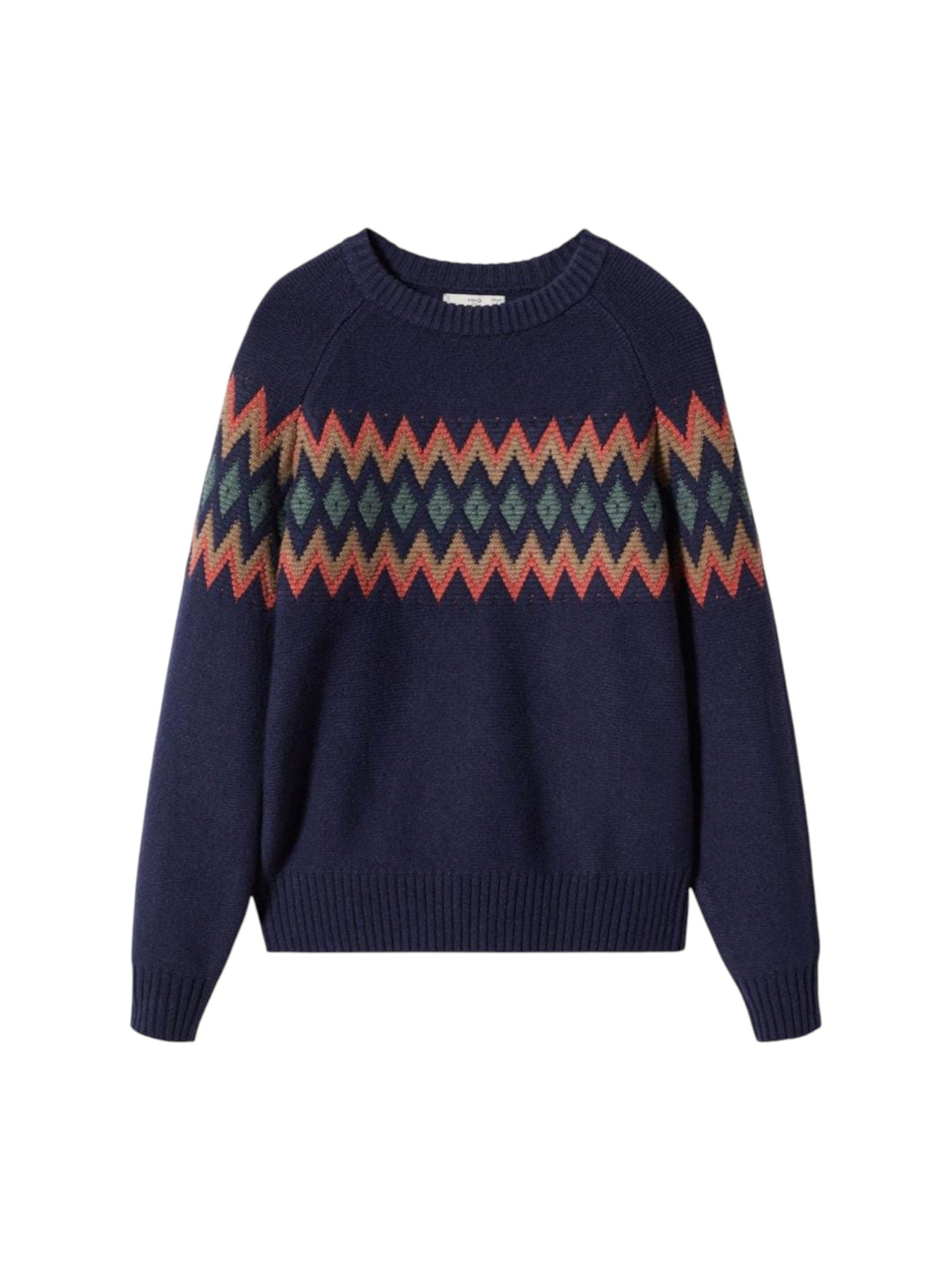 Image for Men's Graphic Knitted Sweaters,Navy