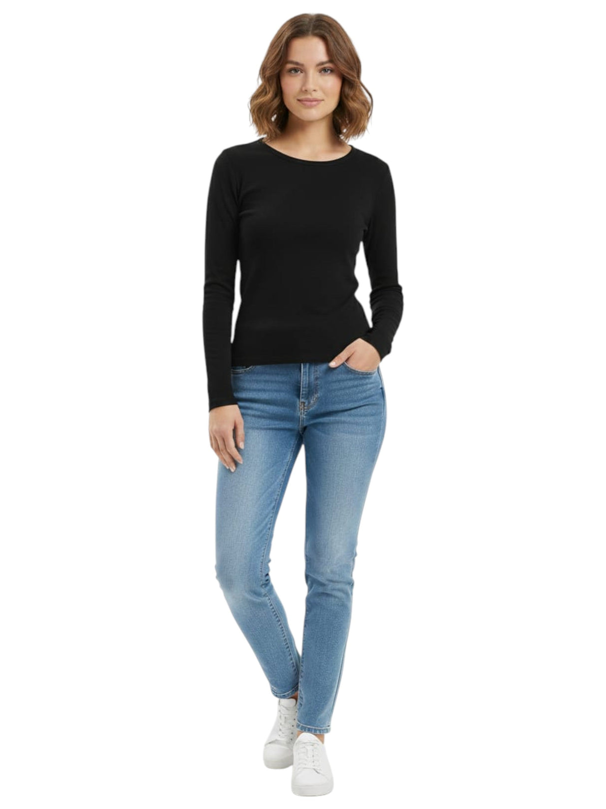 Image for Women's Plain Solid Top,Black