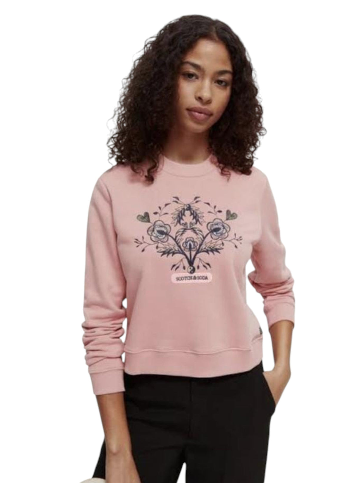 Image for Women's Embroidered Sweaters,Pink