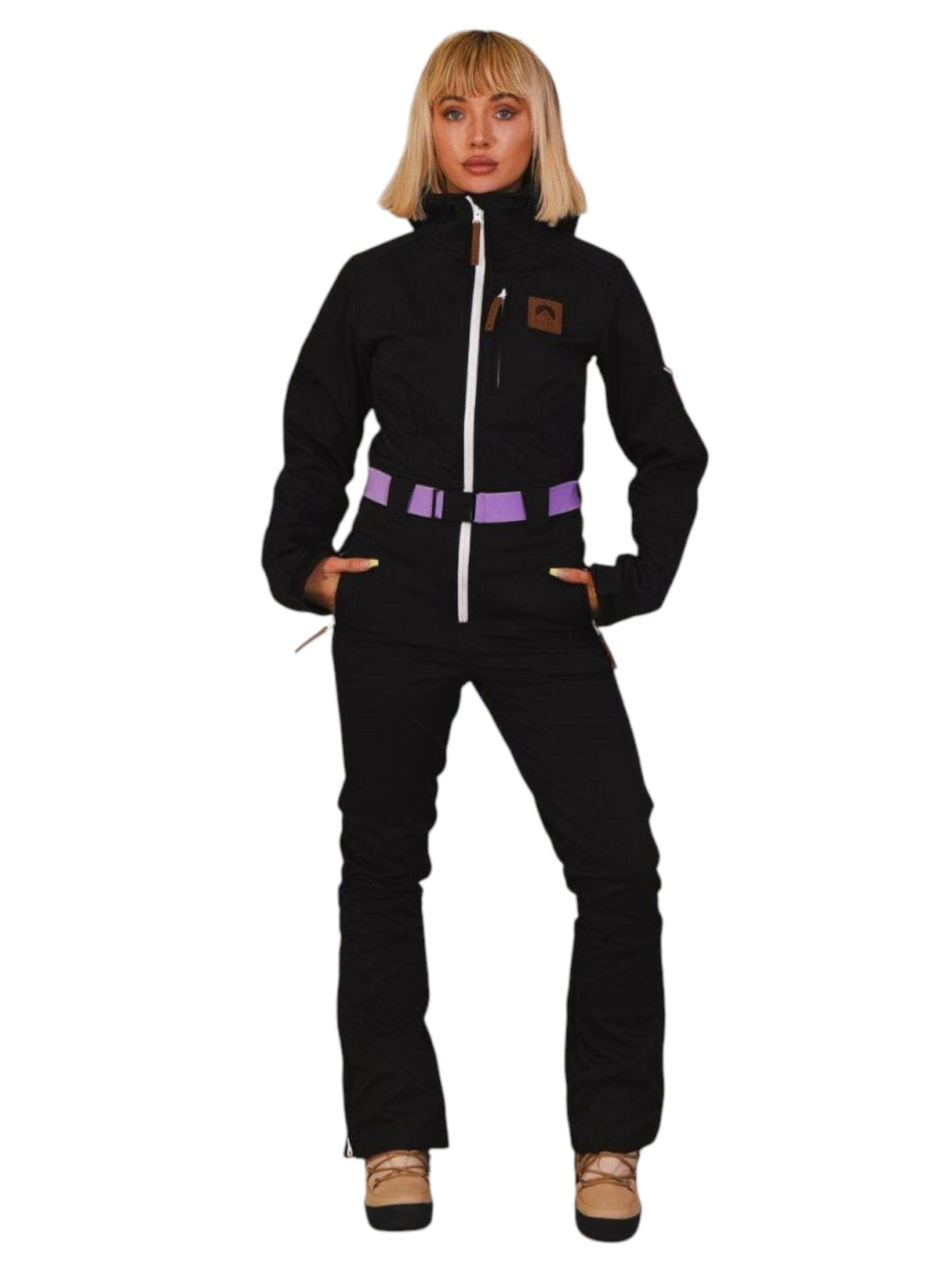 Image for Women's Plain Solid Jumpsuit,Black