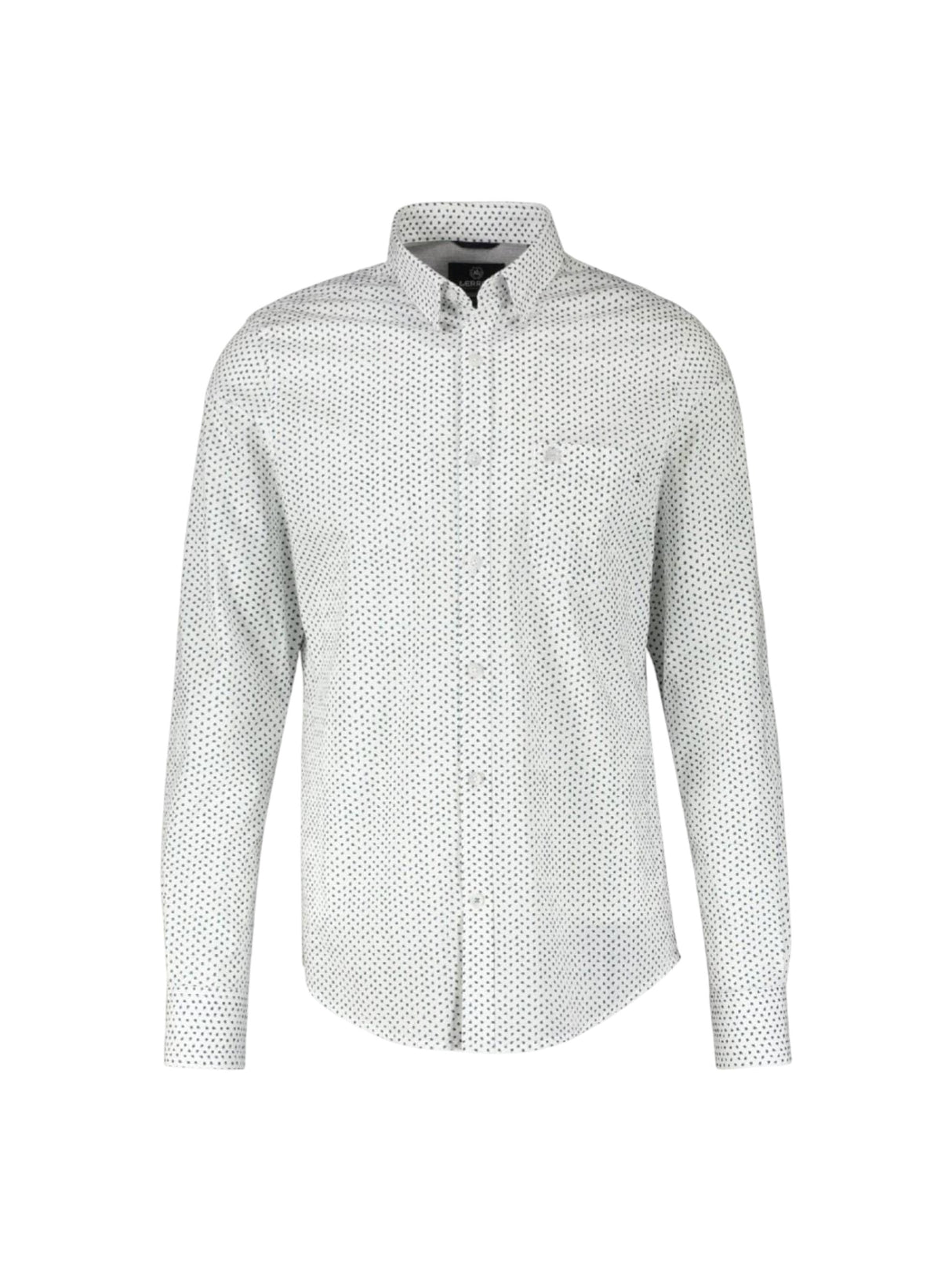 Image for Men's Printed Dress Shirt,White