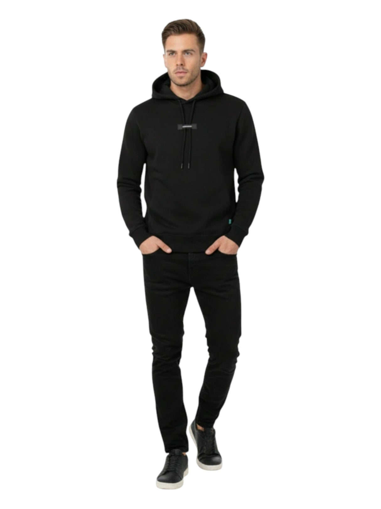 Image for Men's Plain Hoodie,Black