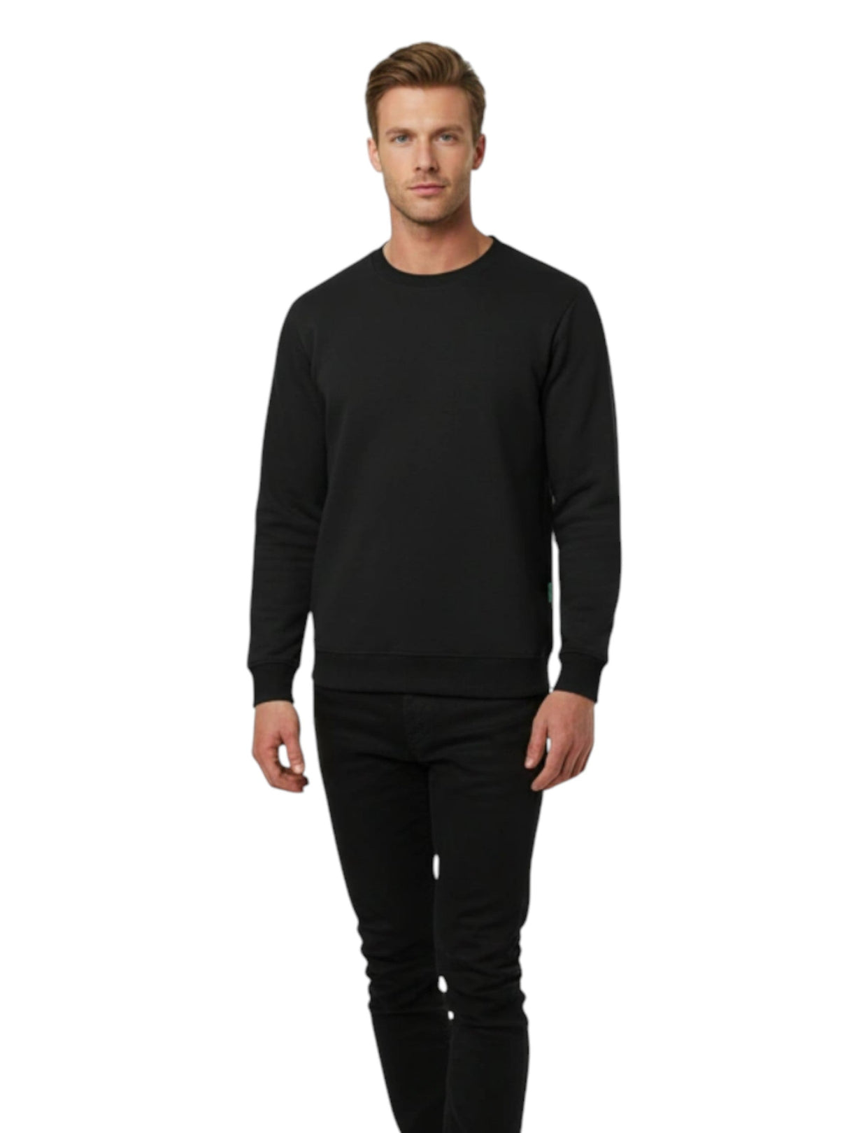 Image for Men's Plain Sweaters,Black