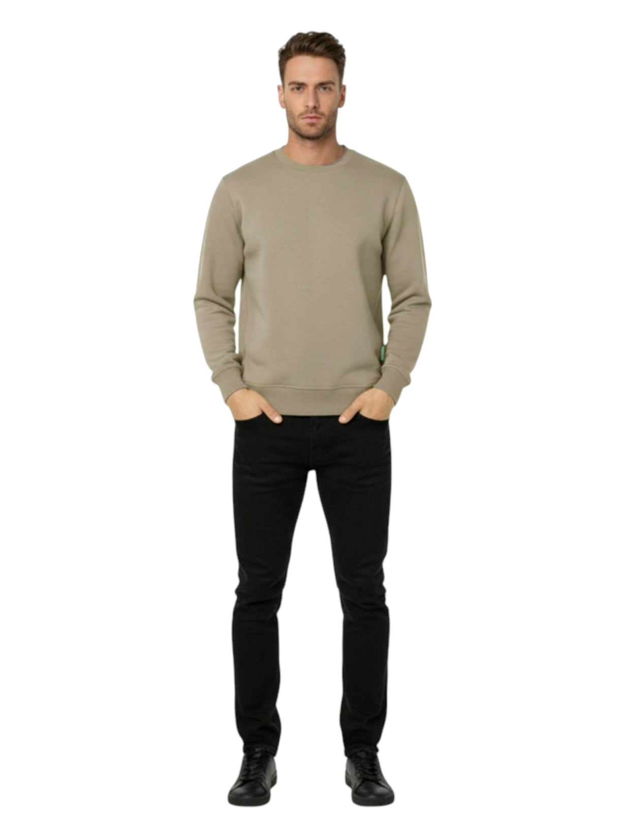 Image for Men's Plain Sweaters,Beige