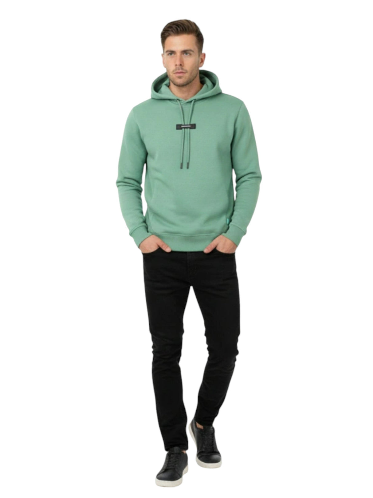 Image for Men's Plain Hoodie,Green