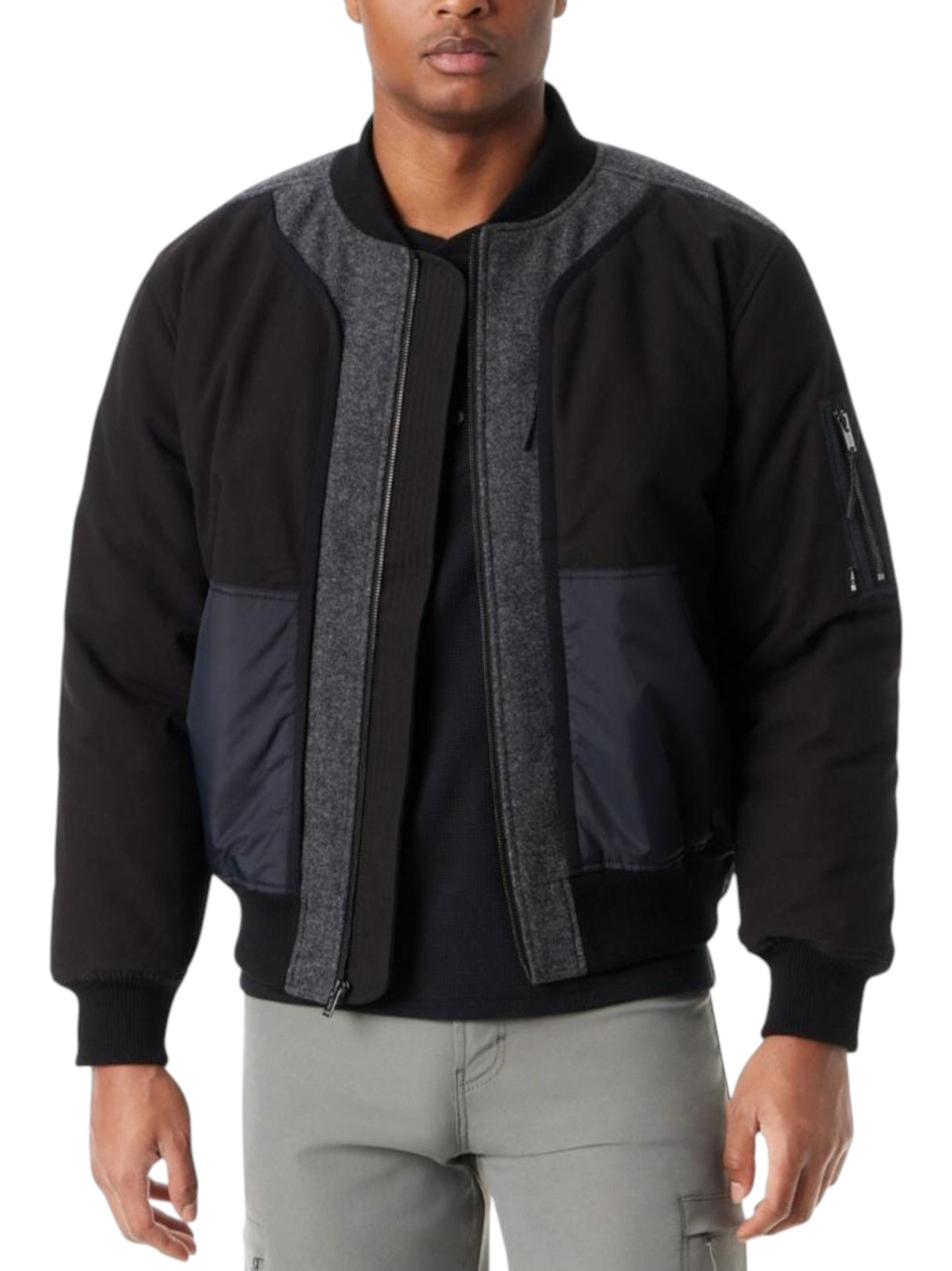 Image for Men's Quilted Jacket,Black