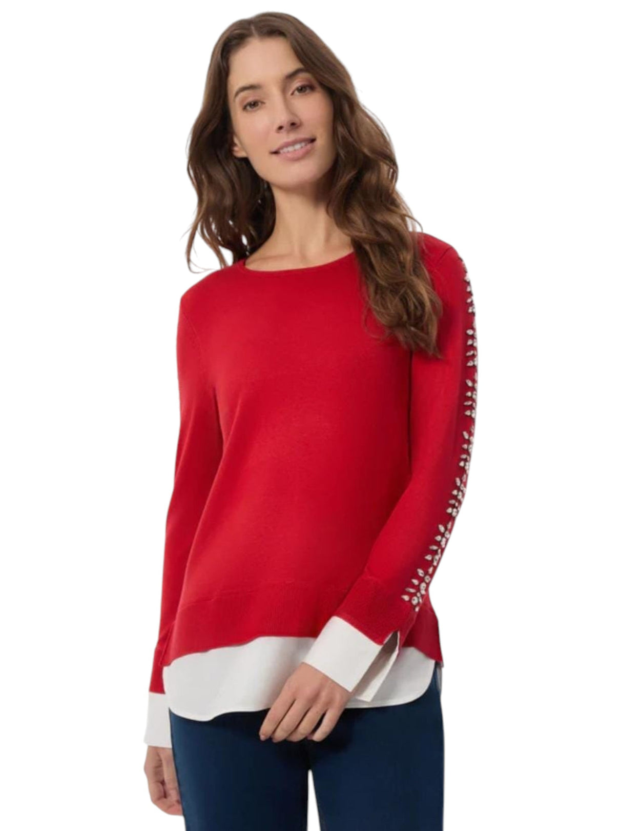 Image for Women's Knitted Top,Red