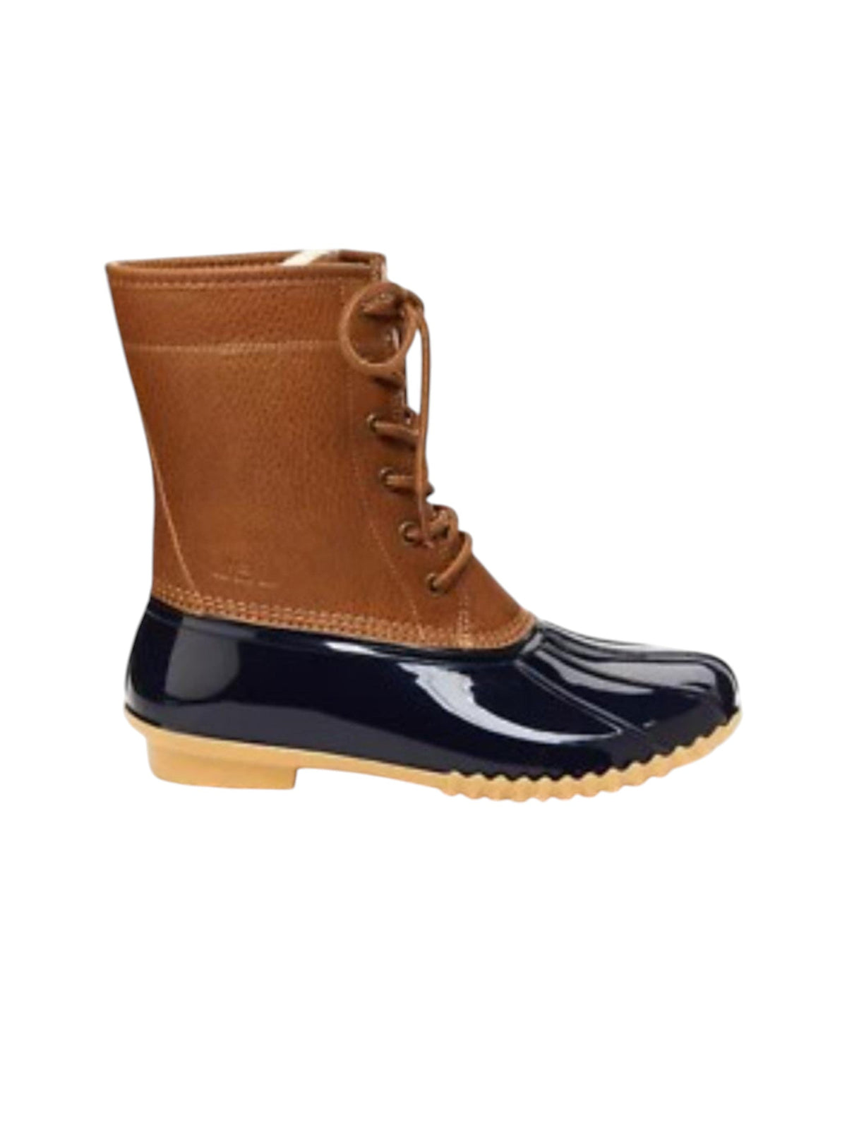 Image for Women's Colorblocked Ankle Boots,Brown/Navy