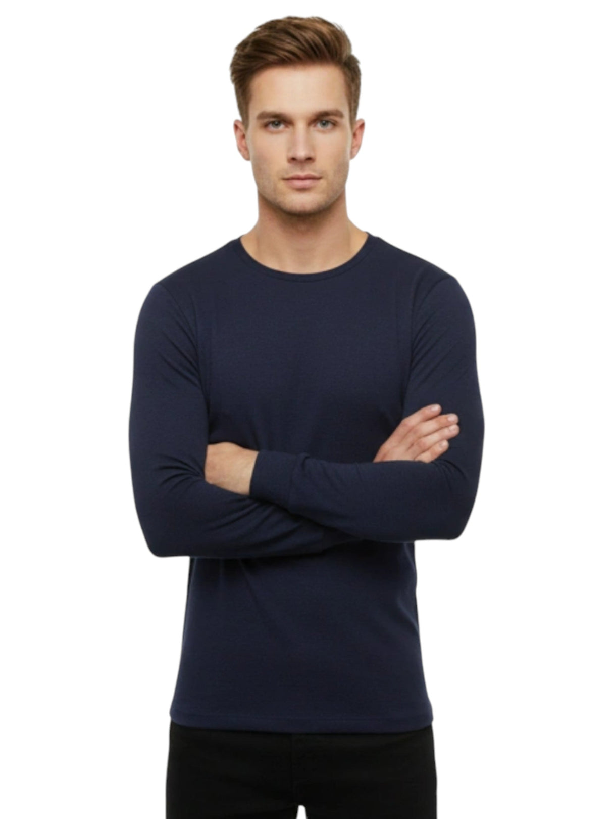 Image for Men's Plain Top,Navy Blue