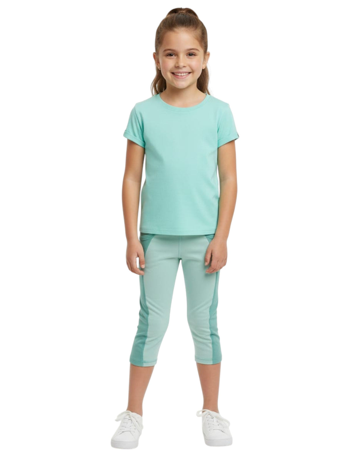 Image for Kids Girl's Colorblocked Legging,Green