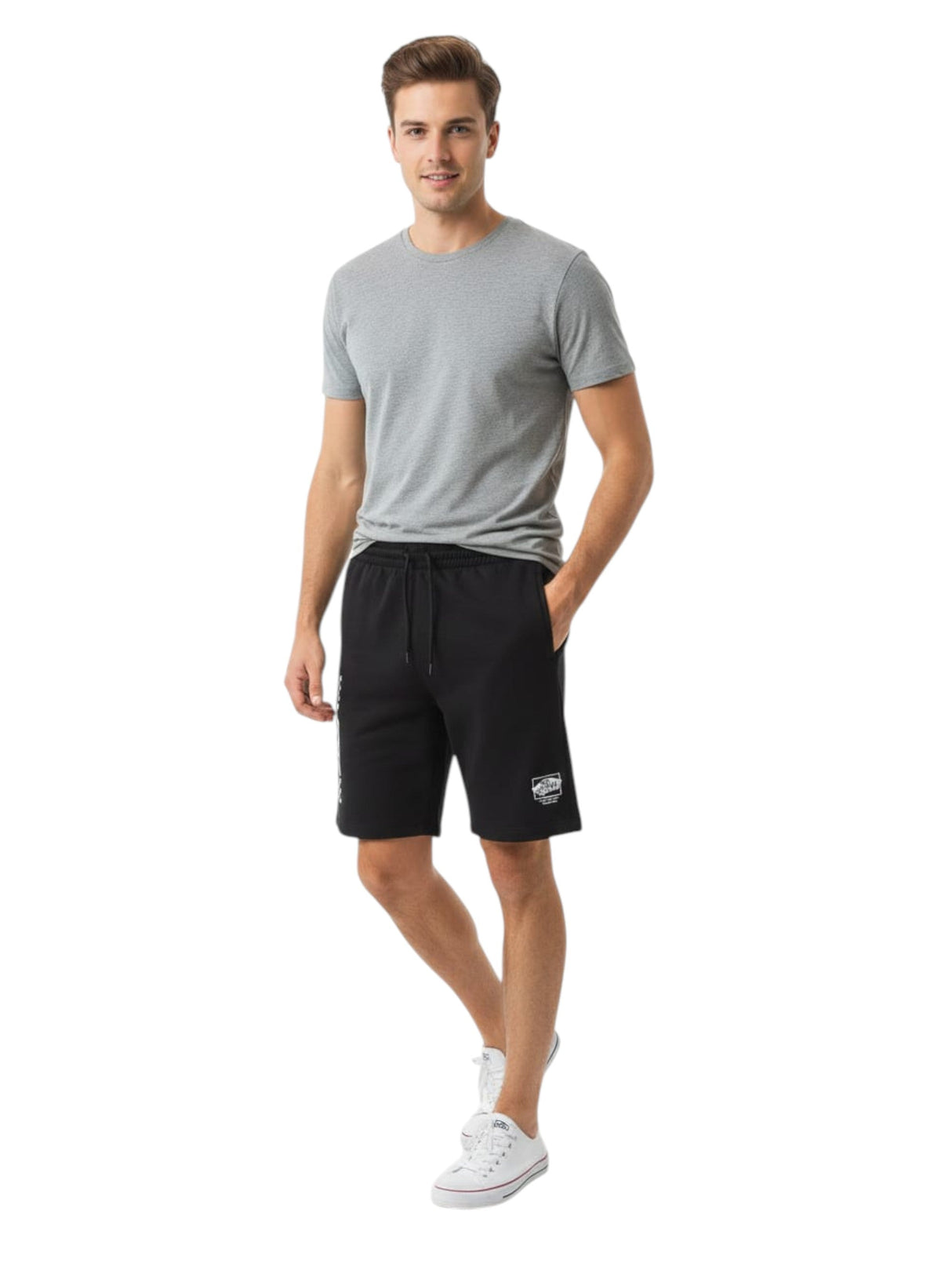 Image for Men's Brand Logo printed Short,Black