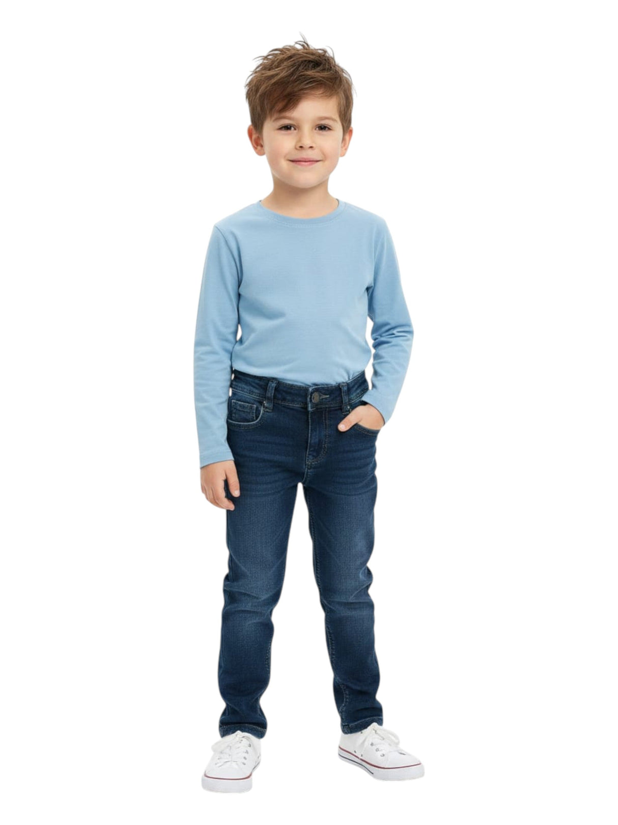 Image for Kids Boy's Washed Jeans,Navy