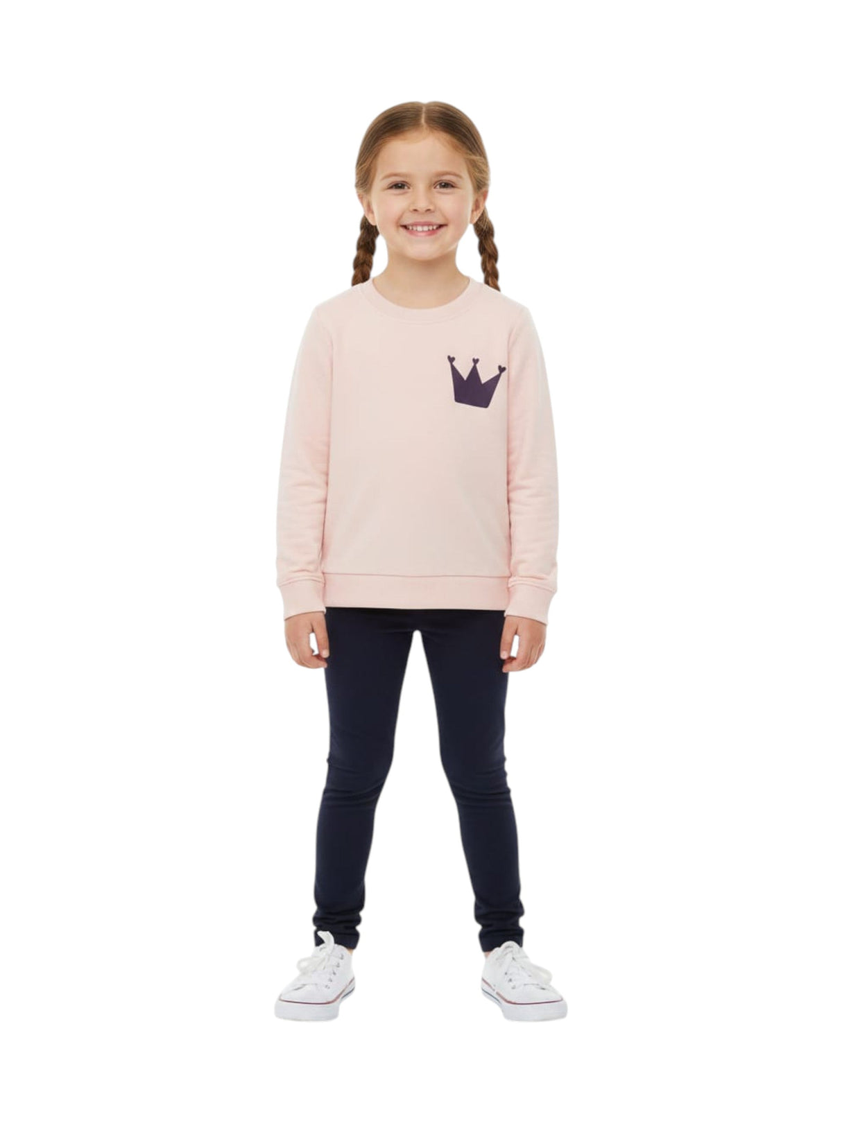 Image for Kids Girl's Plain Solid Sweaters,Light Pink