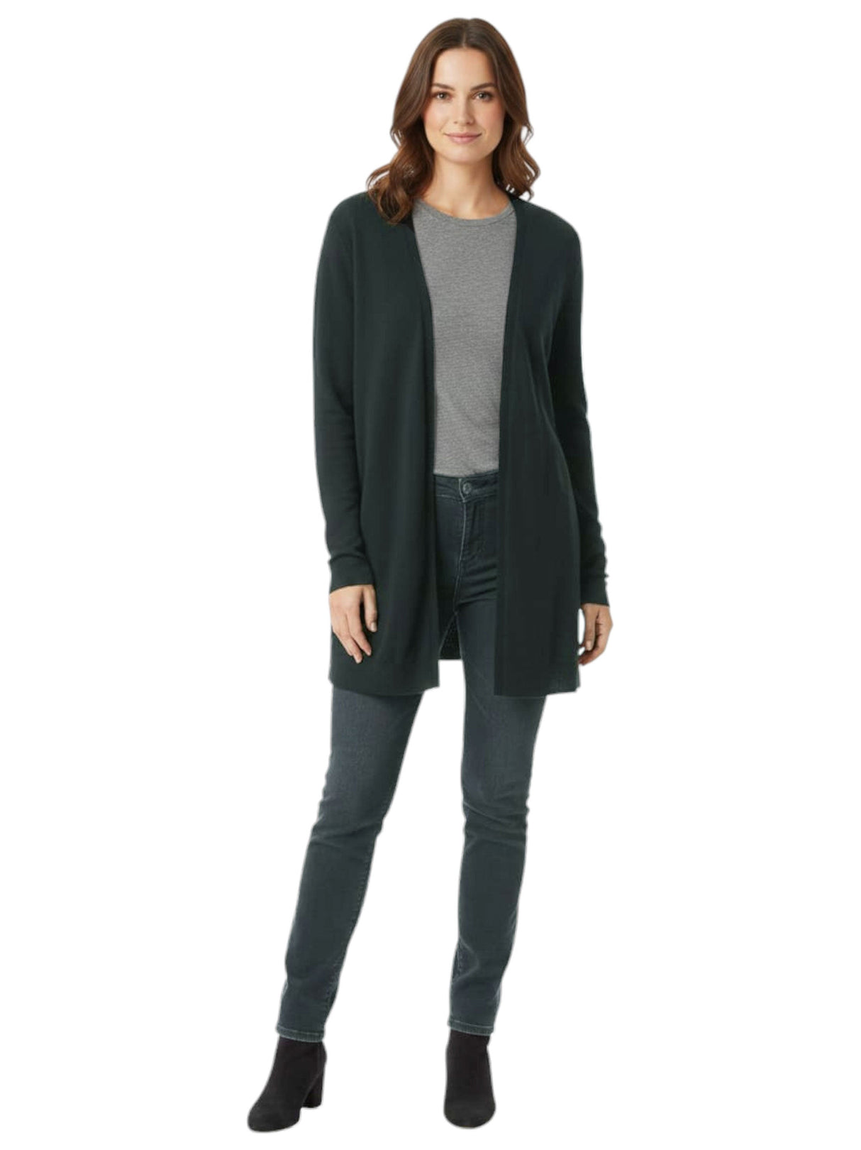 Image for Women's Knitted Top Cardigan,Dark Grey