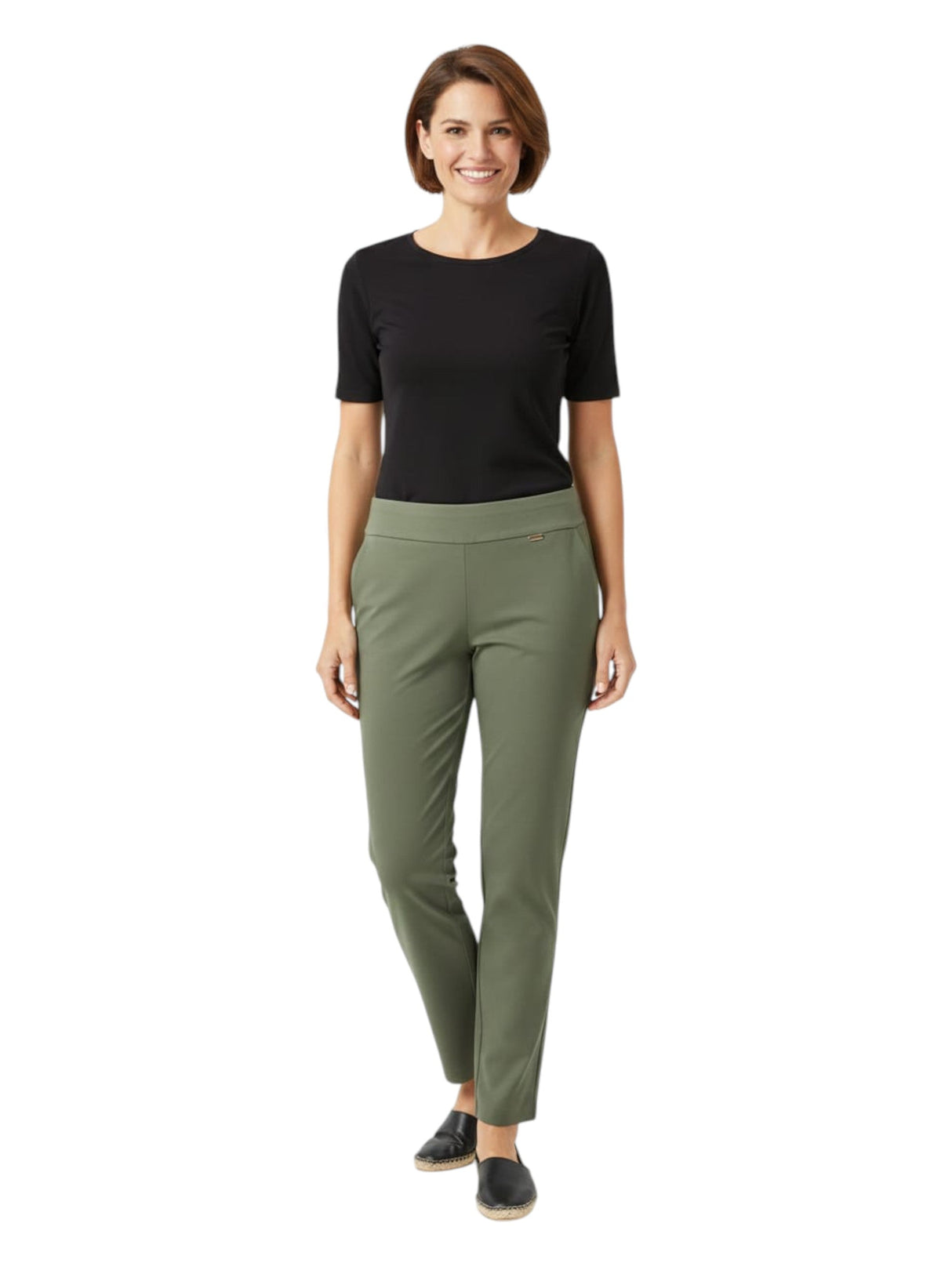 Image for Women's Plain Classic Pants,Olive