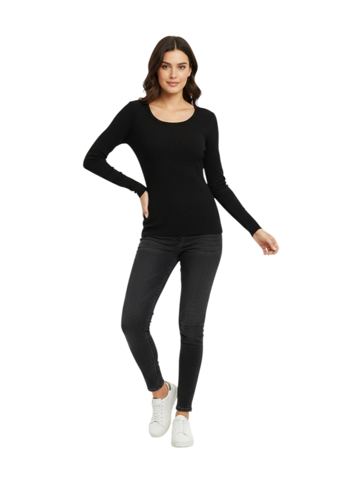 Image for Women's Ribbed Top,Black