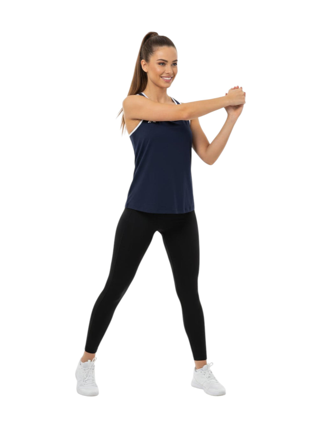 Image for Women's Plain Solid Sport Top,Navy