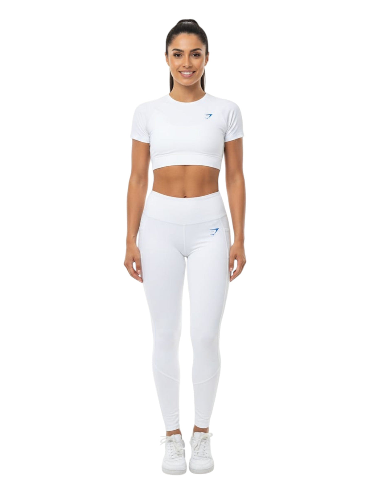 Image for Women's Plain Solid Legging,White
