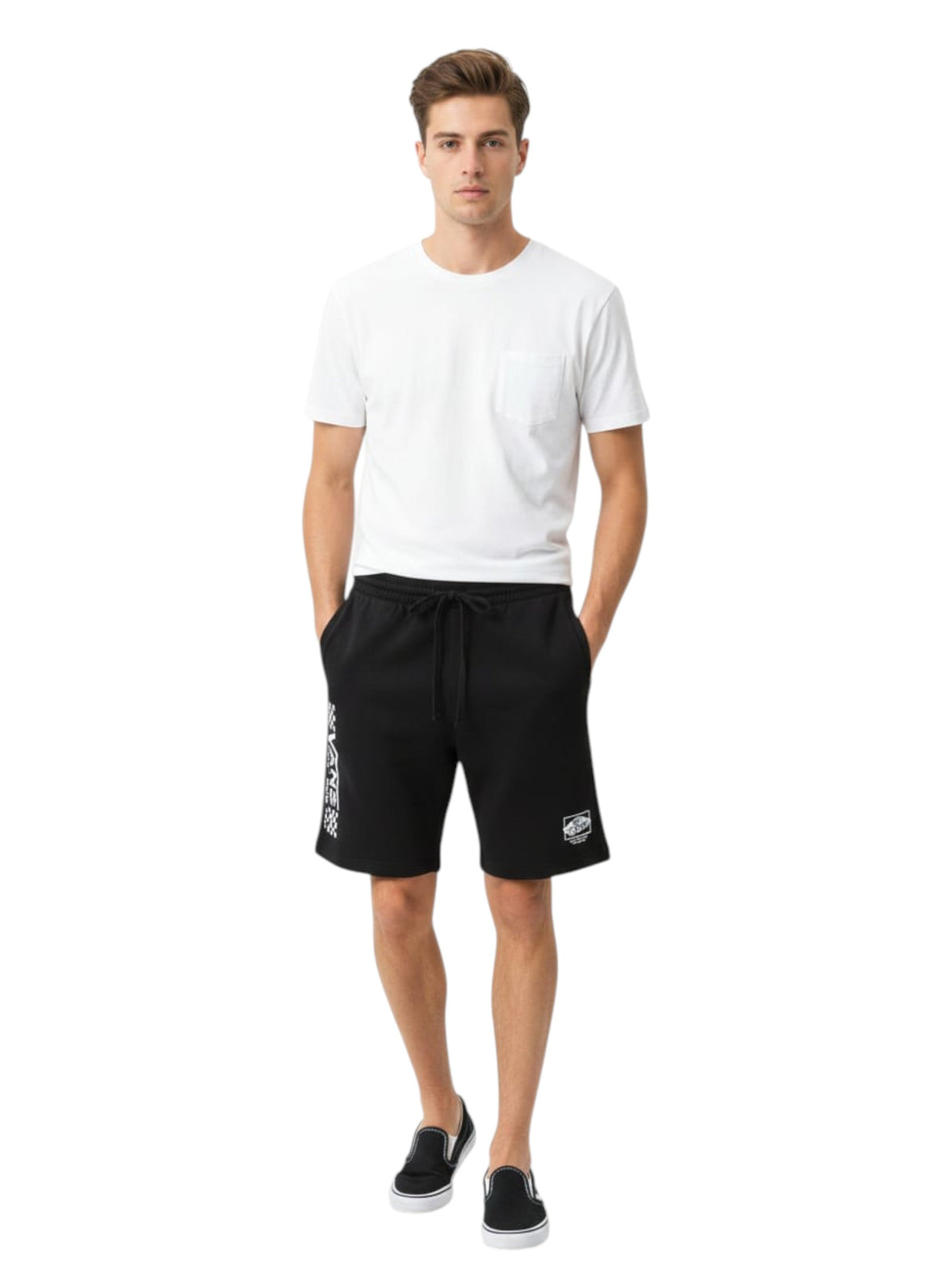Image for Men's Brand Logo Printed Short,Black