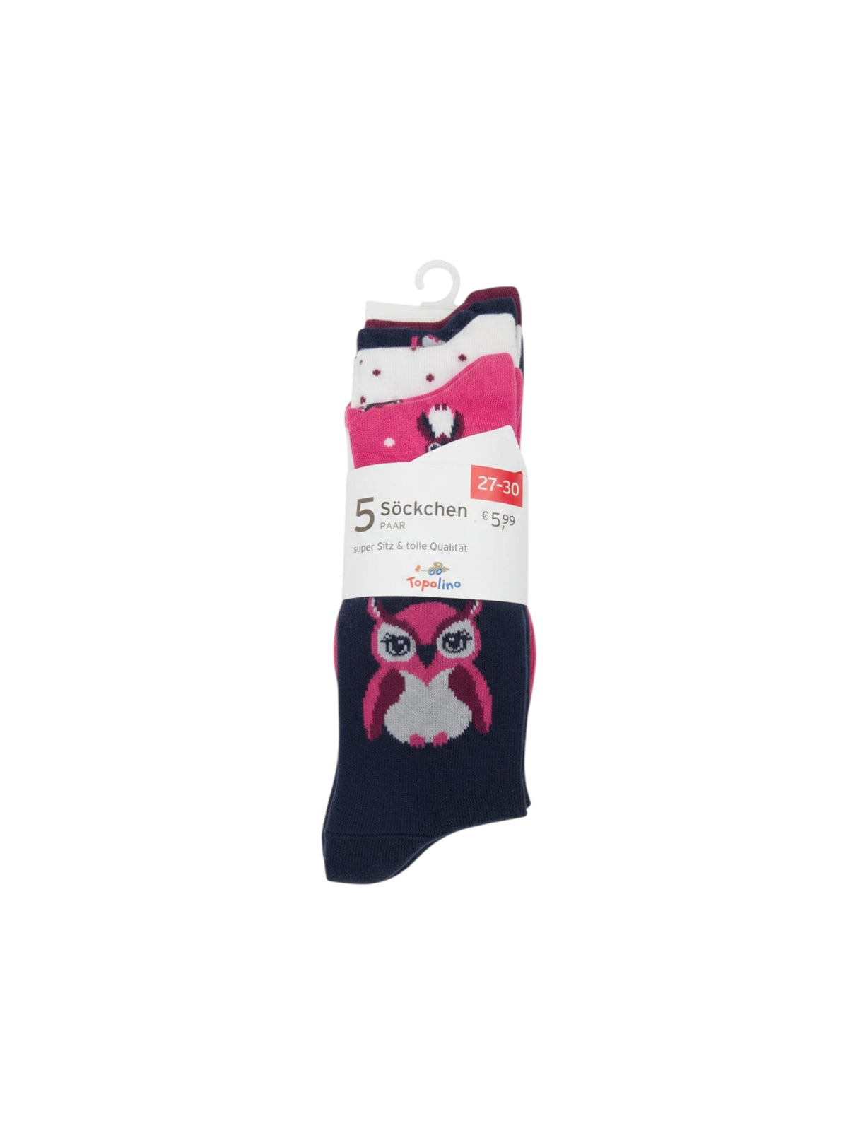 Image for Kids Girl's Printed Socks Set 5Pieces,Multi