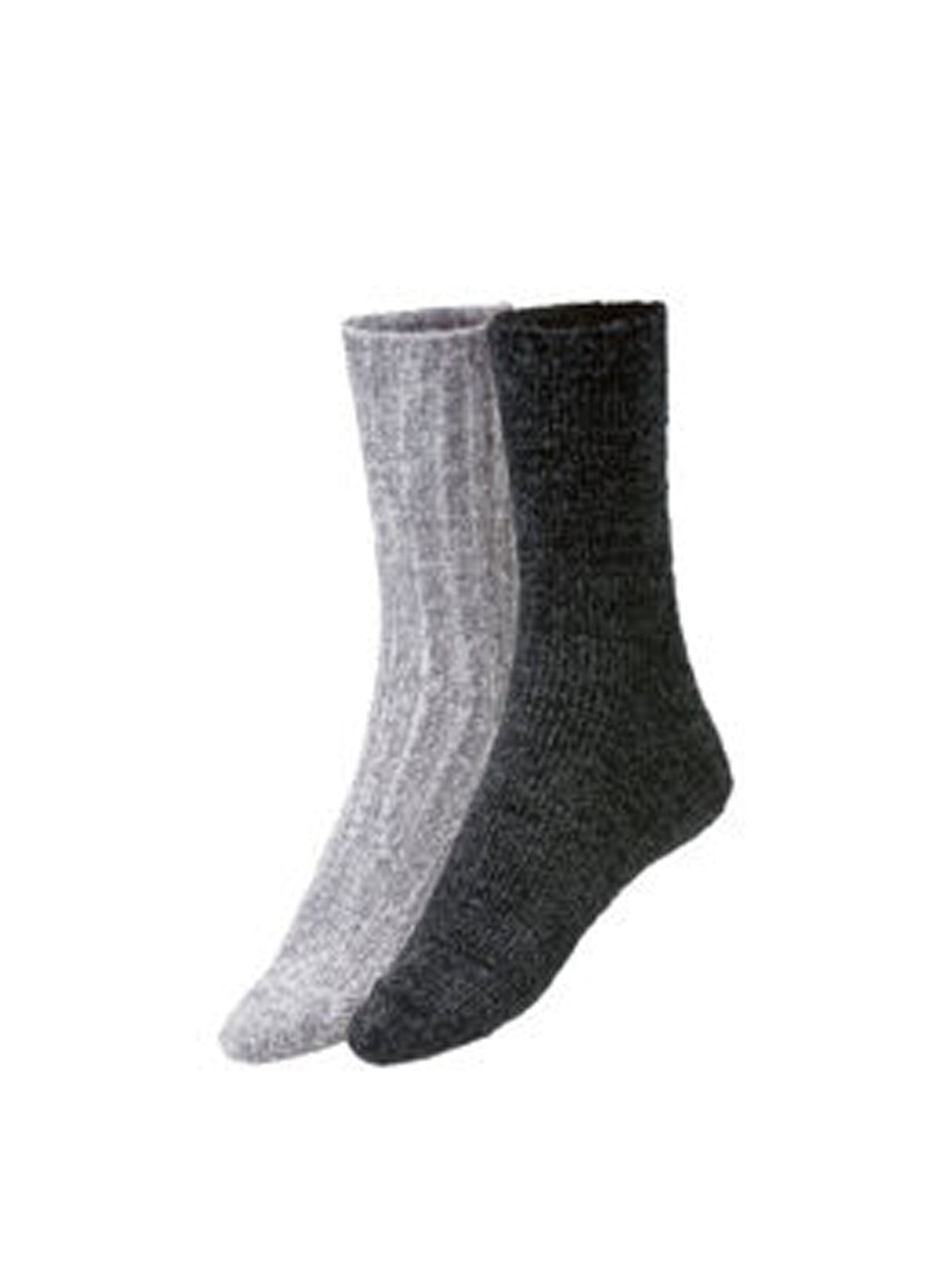 Image for Women's Knitted SocksSet 2Pieces,Grey/Black