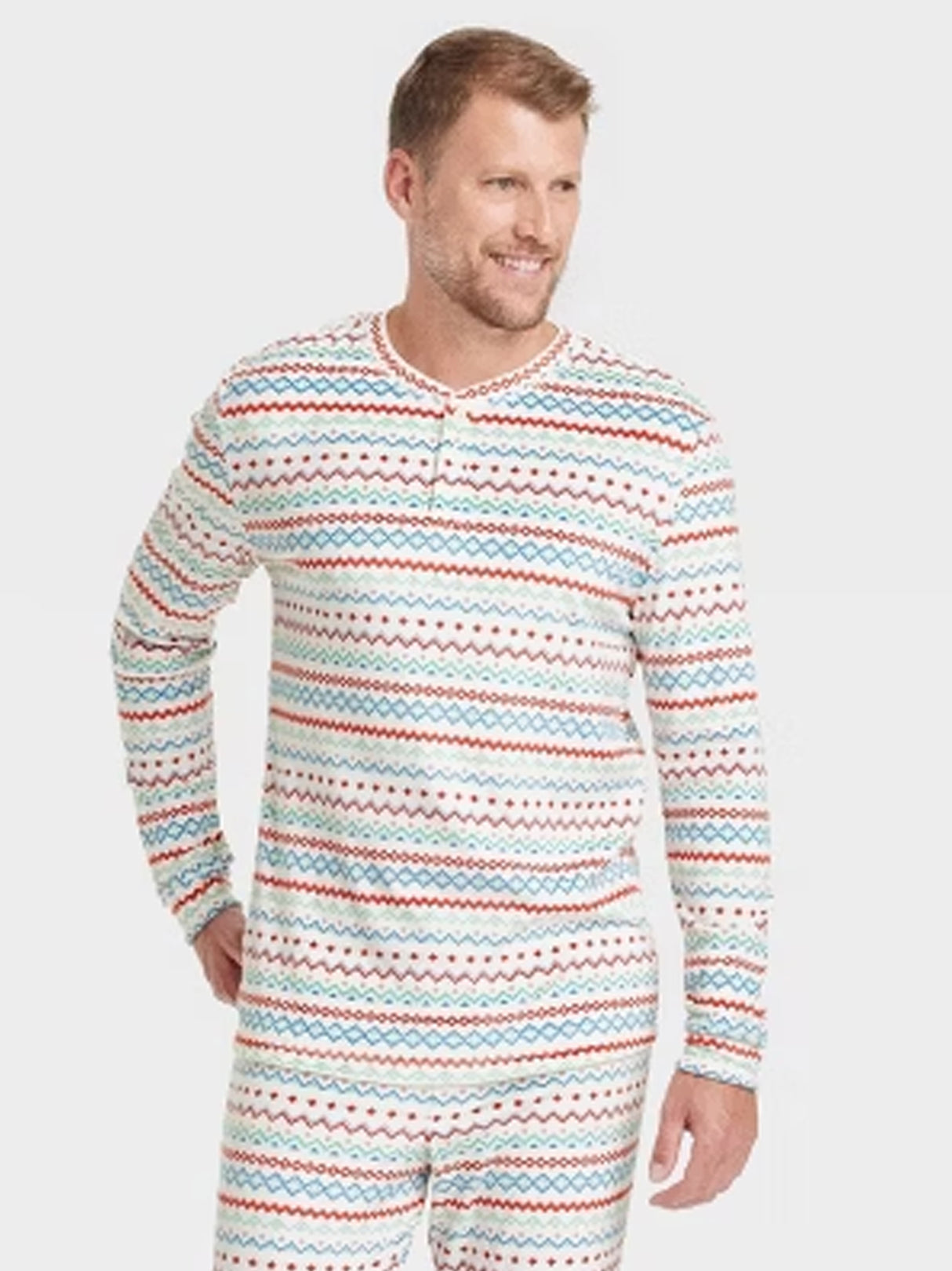 Men's Graphic Printed Sleepwear Top,White