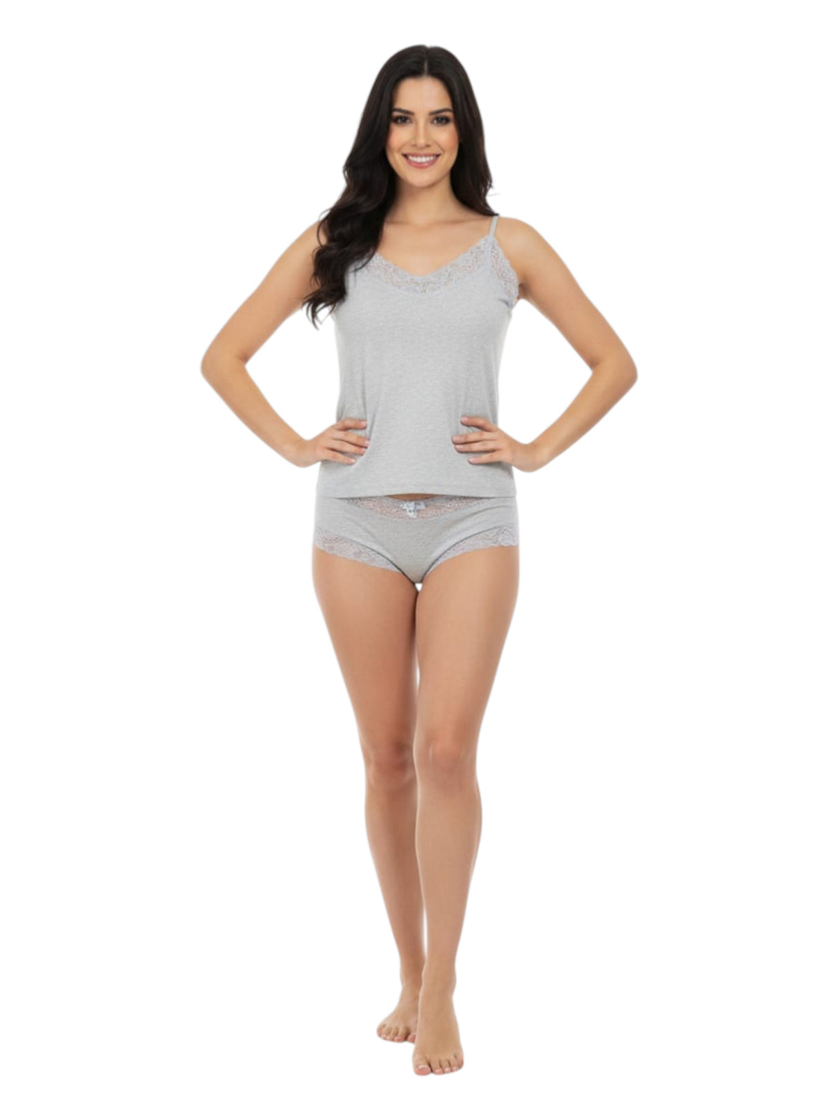 Image for Women's Plain Solid Under Top,Light Grey