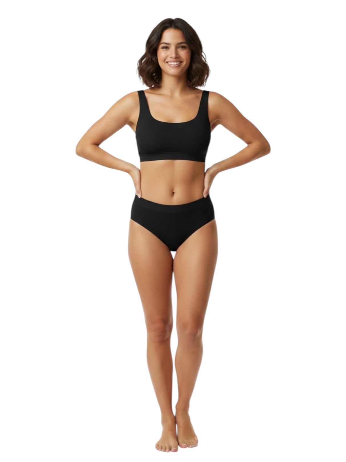 Image for Women's Ribbed Thongs,Black
