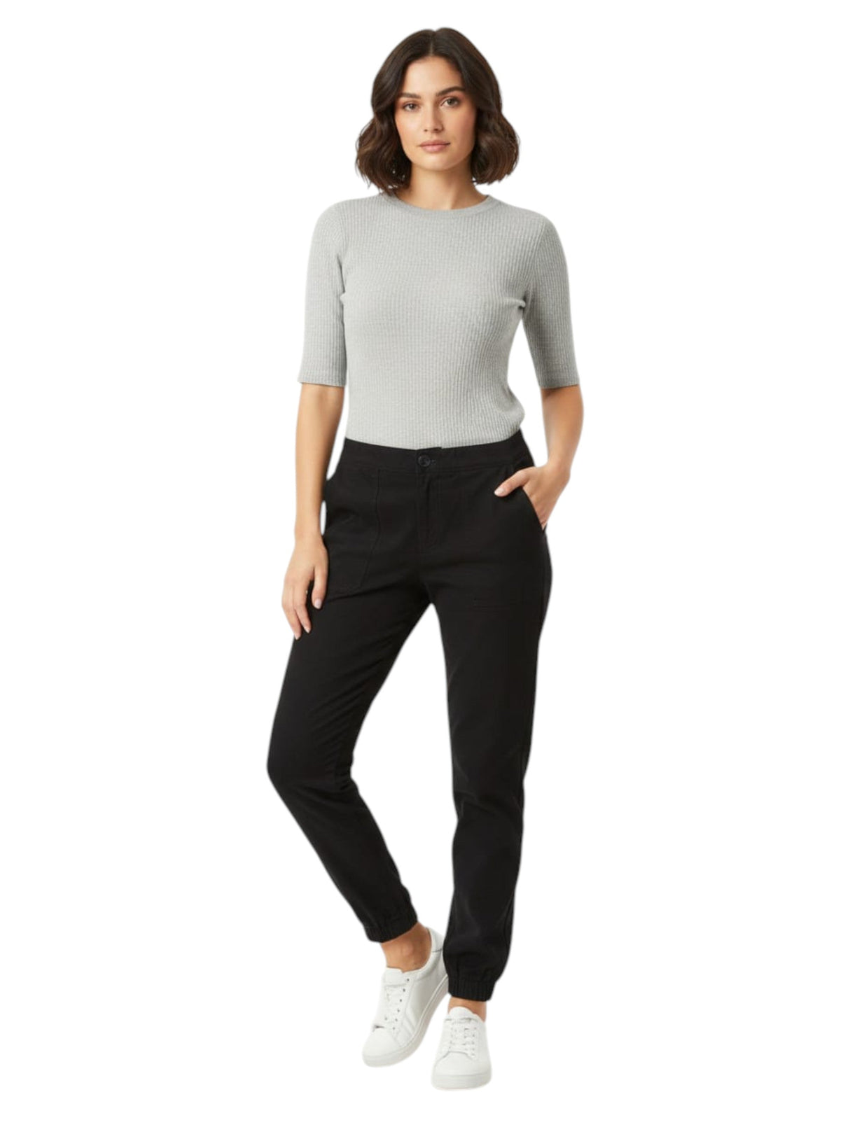 Image for Women's Plain Solid Jeans,Black
