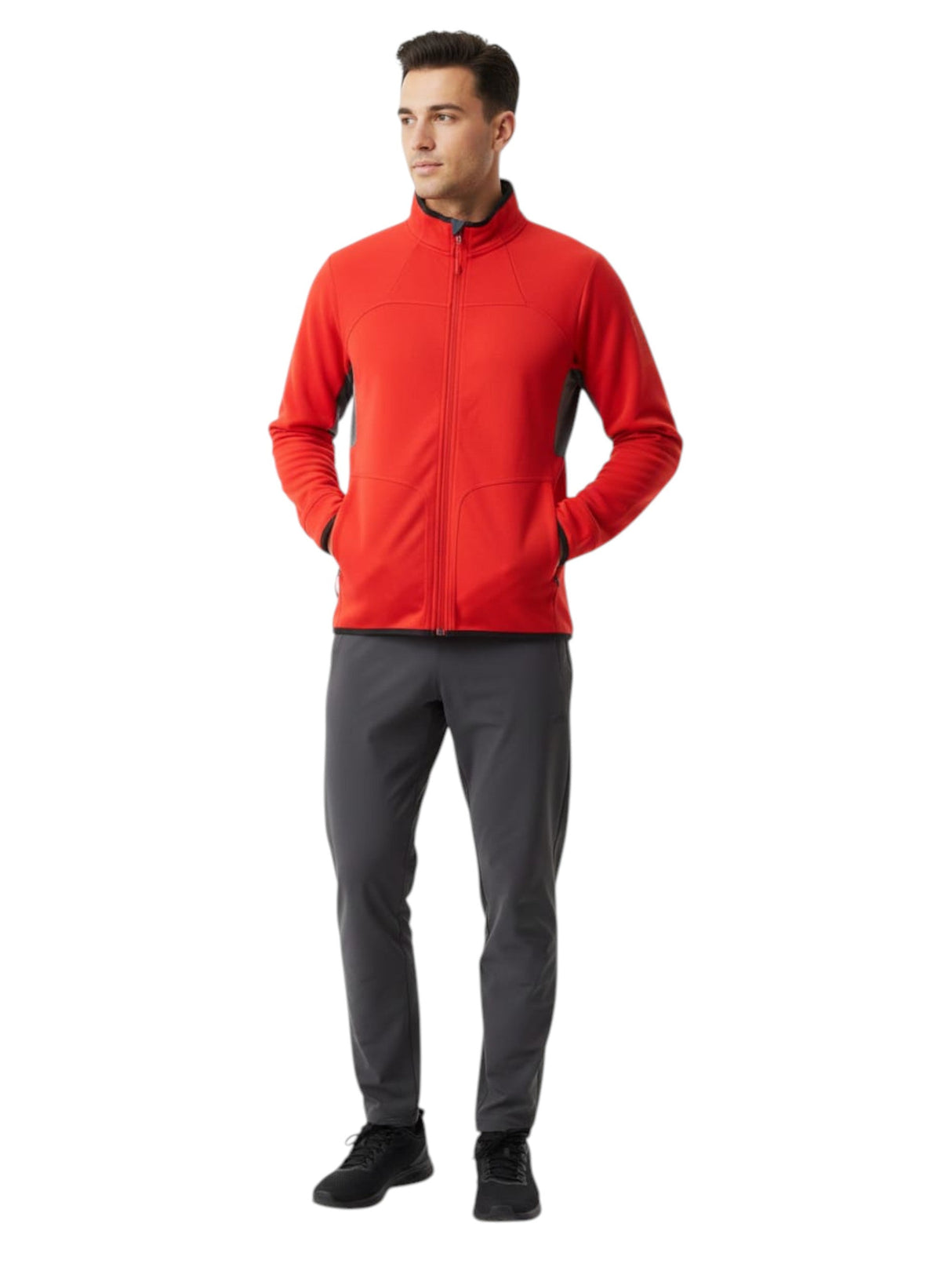 Image for Men's Colorblocked Jacket,Red