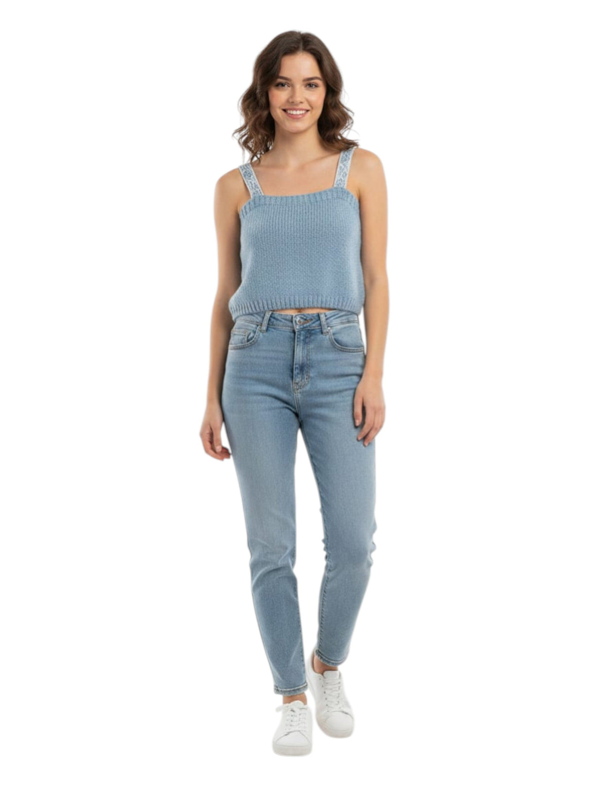 Image for Women's Knitted Top,Light Blue