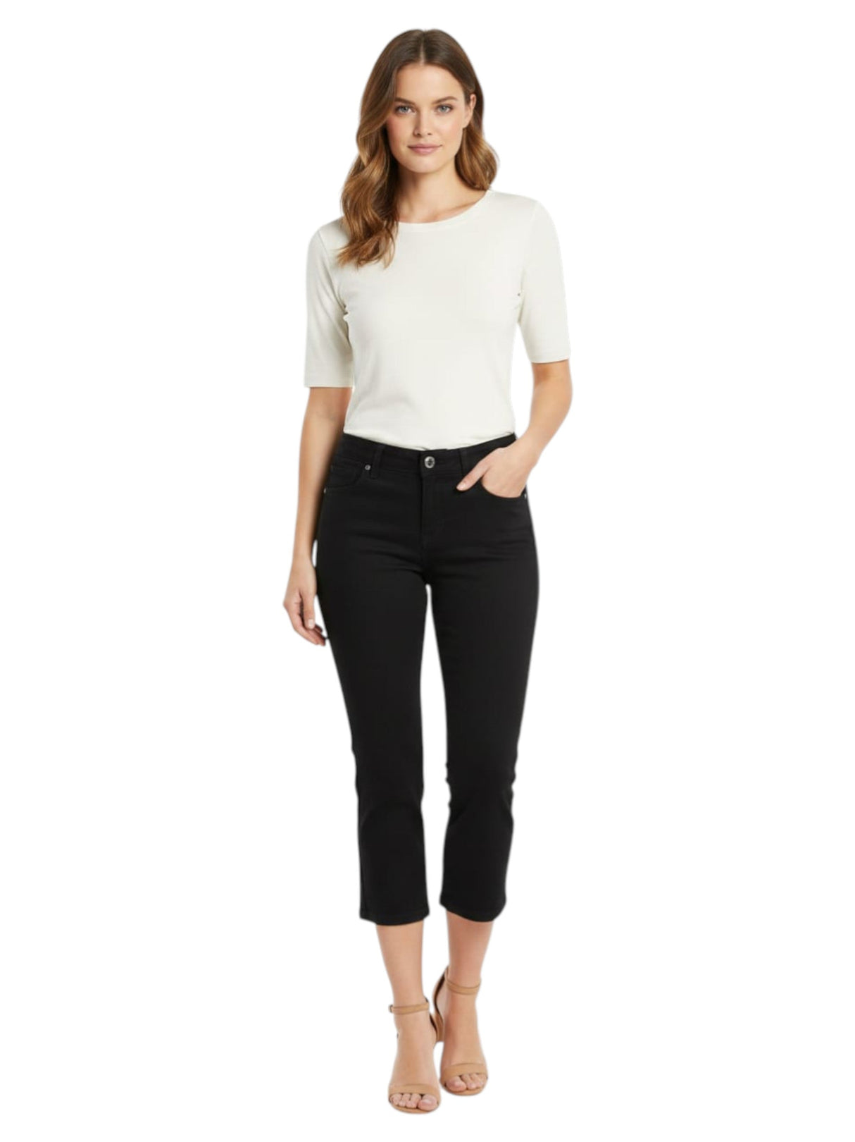 Image for Women's Plain Solid Jeans,Black