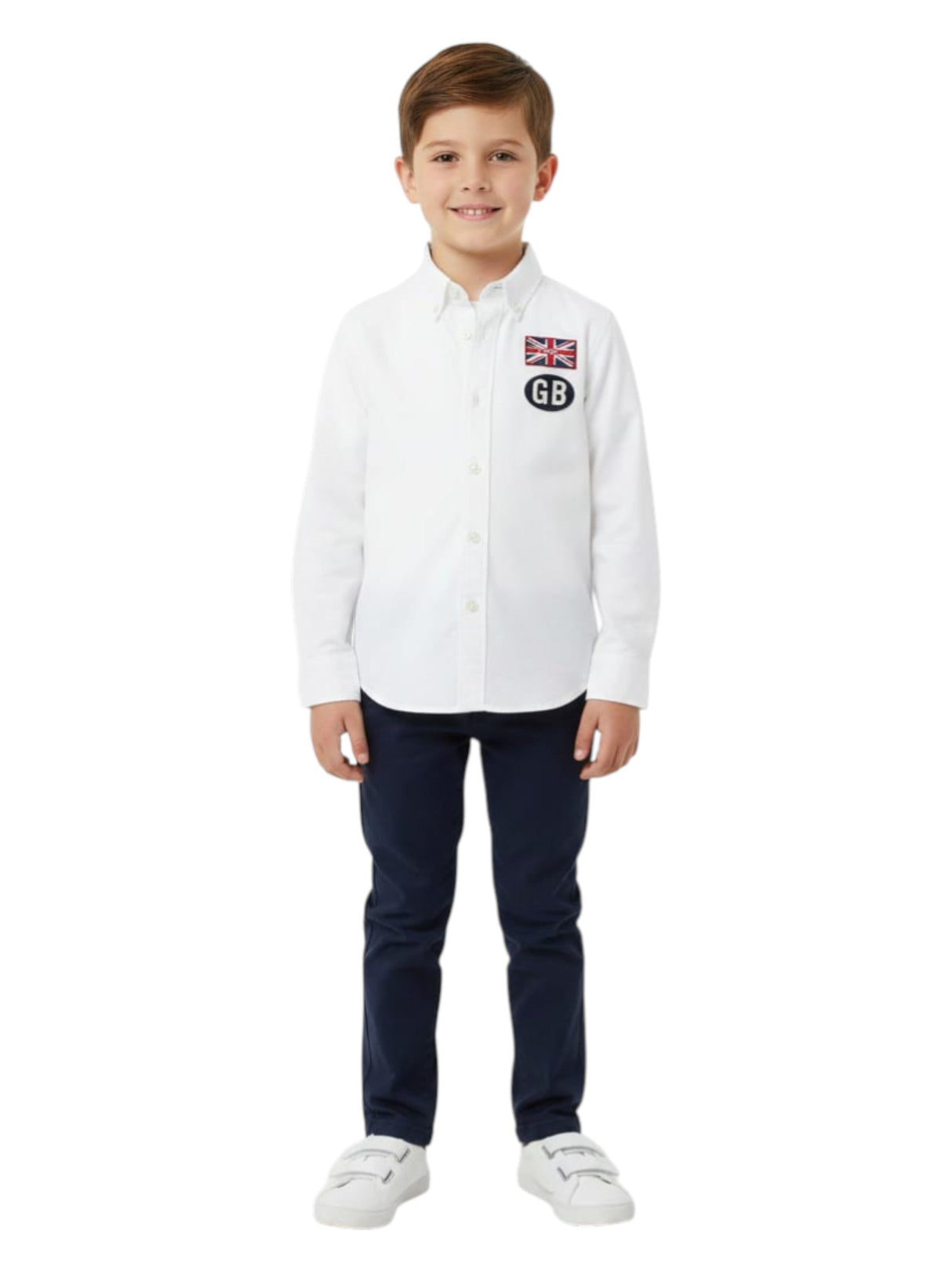 Image for Kids Boy's Brand Logo Printed Chemise,White