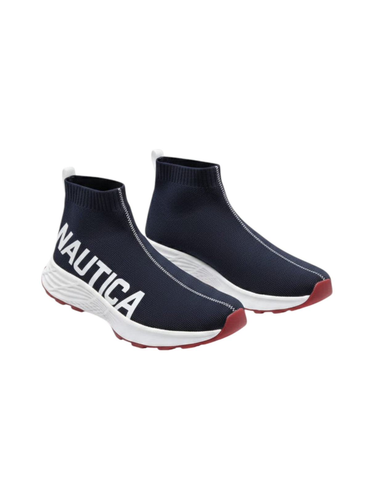 Image for Men's Brand Logo Printed High Top Shoes,Navy