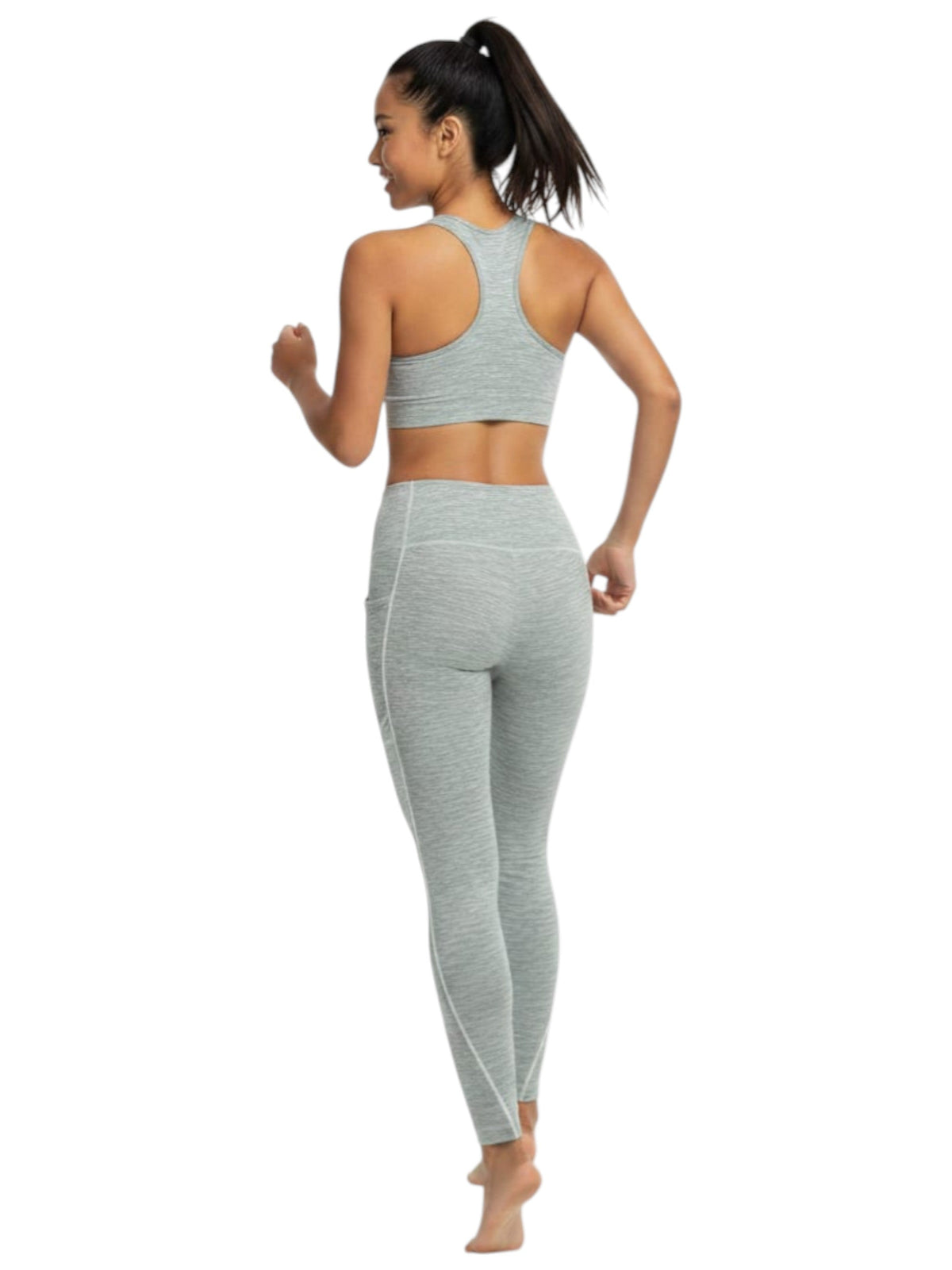 Image for Women's Striped Legging,Light Grey