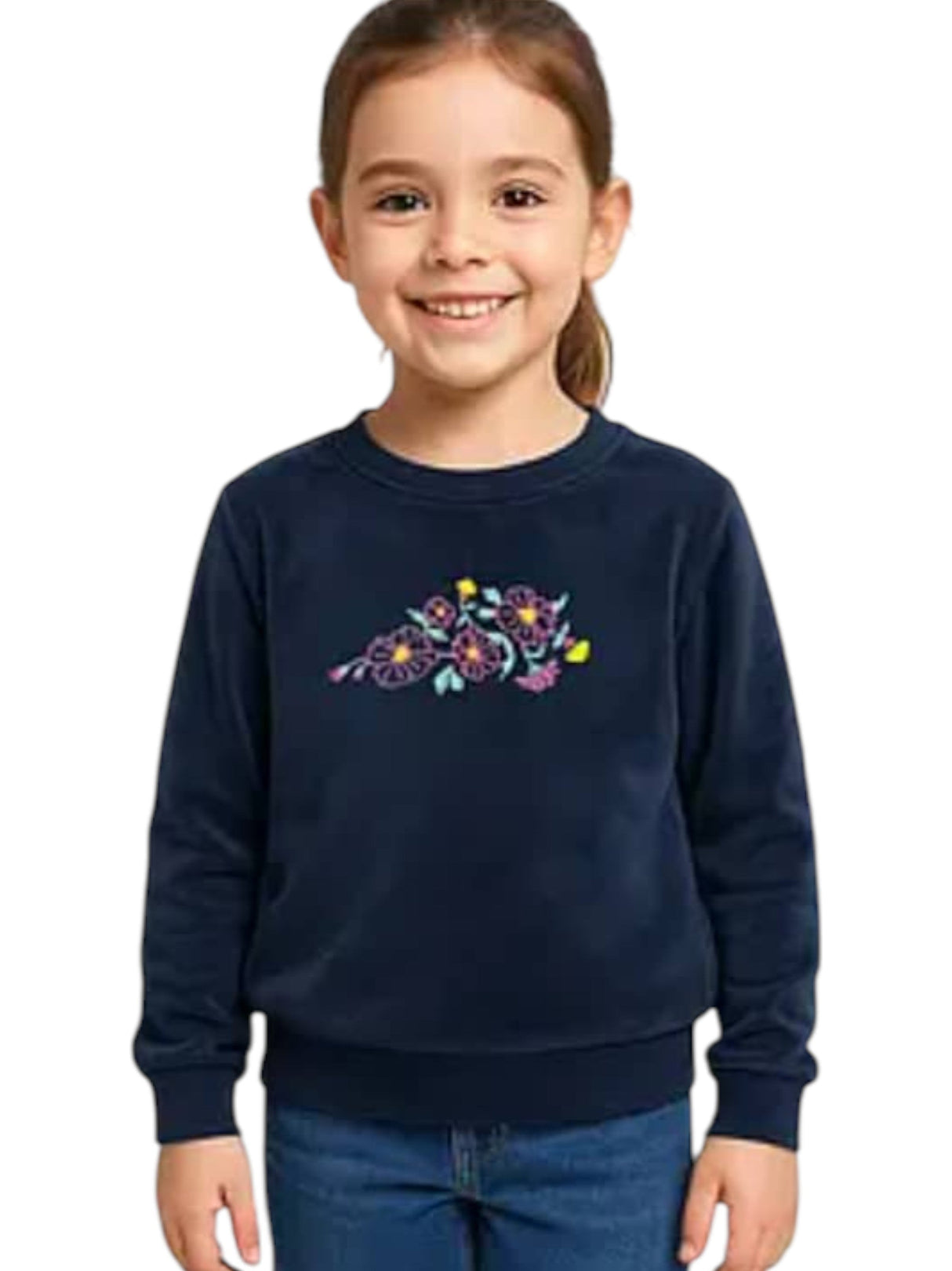 Image for Kids Girl's Floral Printed Top,Navy