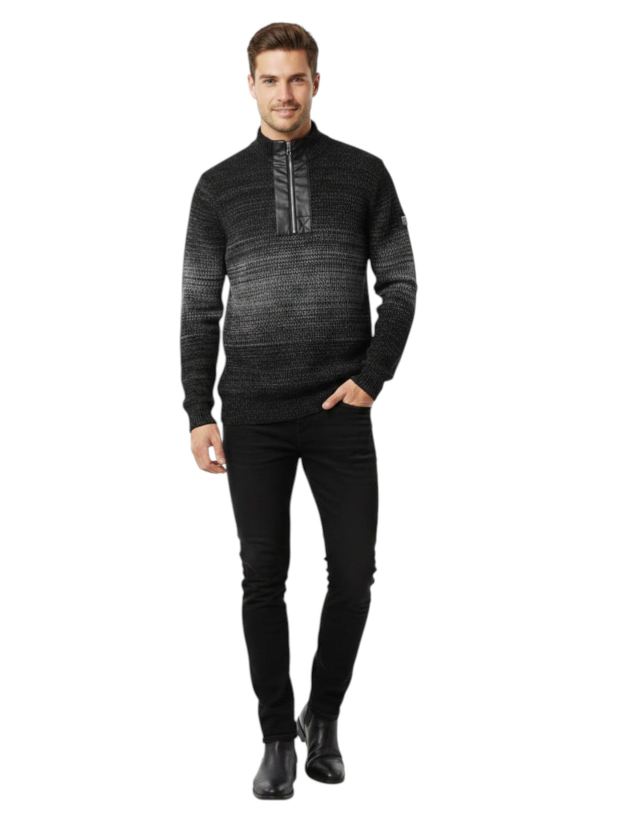 Image for Men's Knitted Sweaters,Black