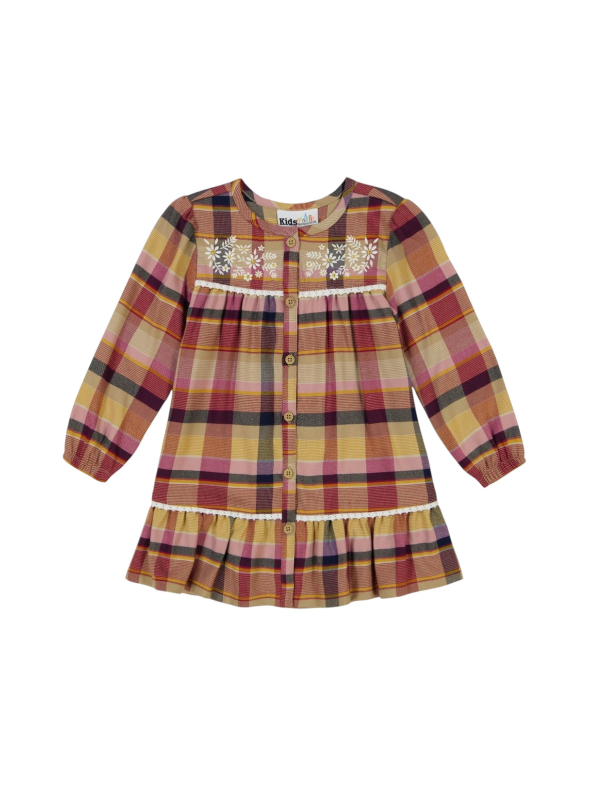 Image for Kids Girl's Plaid Dress,Multi