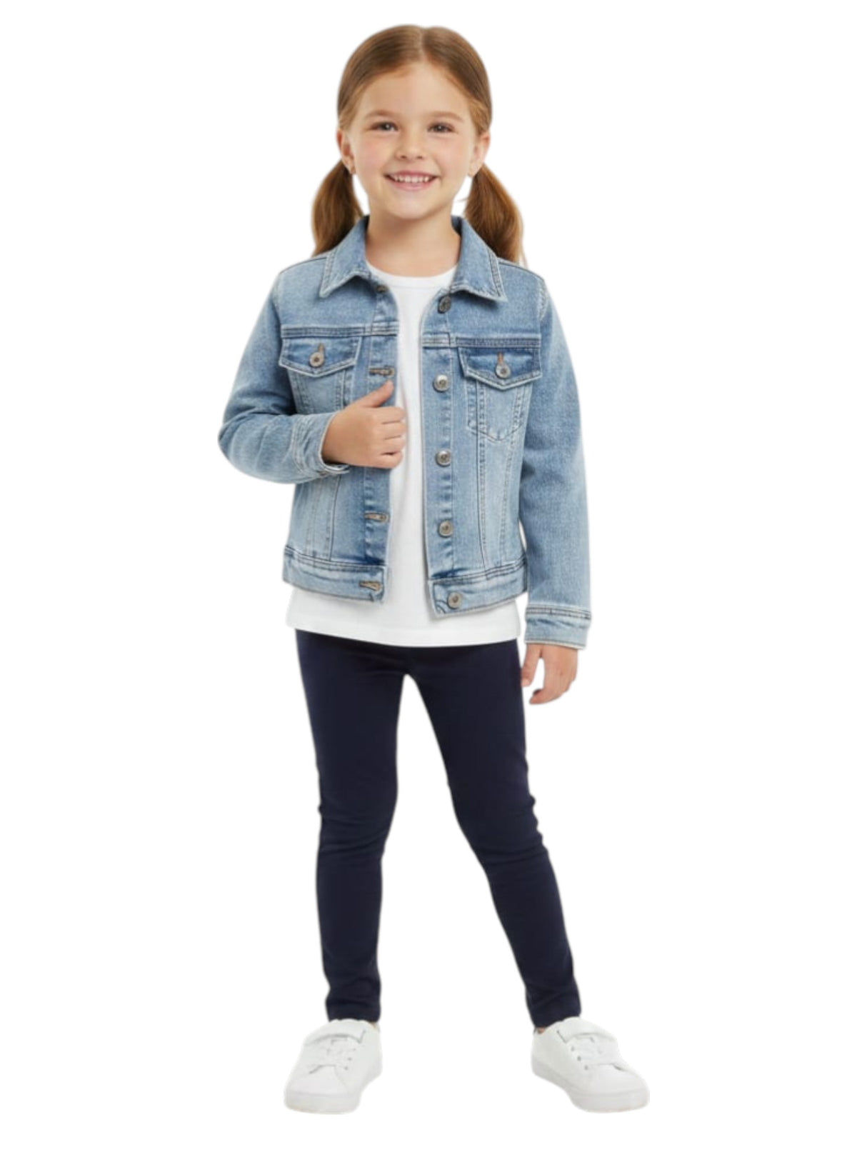 Image for Kids Girl's Plain Denim Jacket,Light Blue