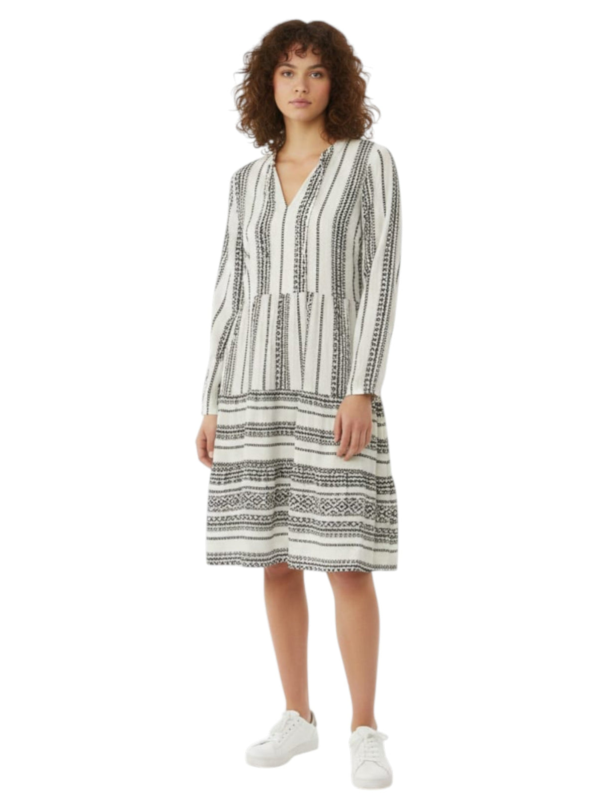 Image for Women's Printed Dress,Black/White