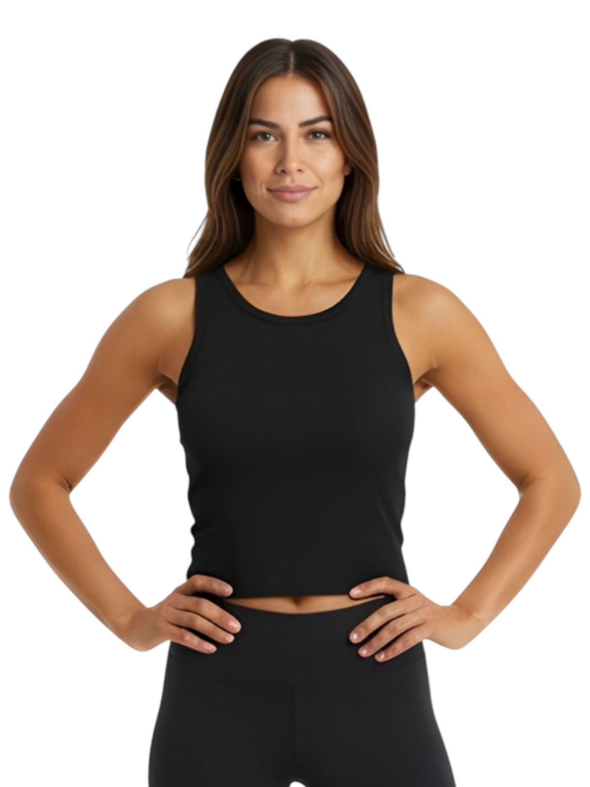 Image for Women's Ribbed Sport Top,Black