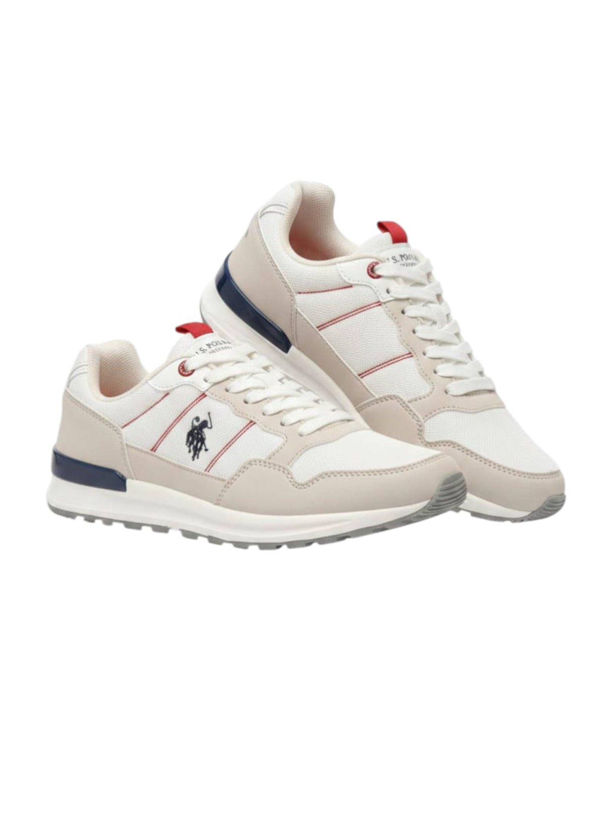 Image for Men's Brand Logo Patched Shoes,White/Beige