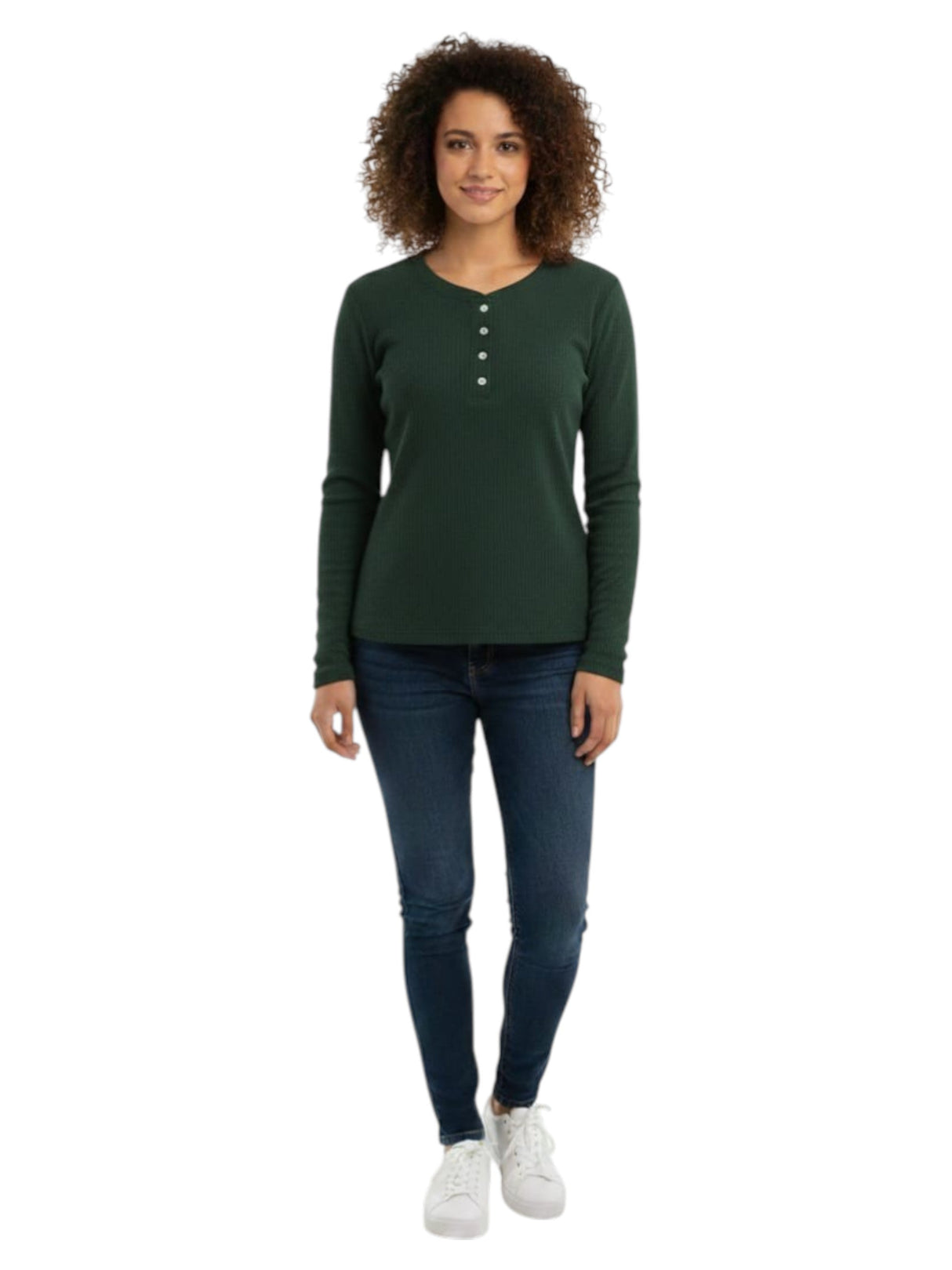 Image for Women's Plain Solid Sweaters,Green