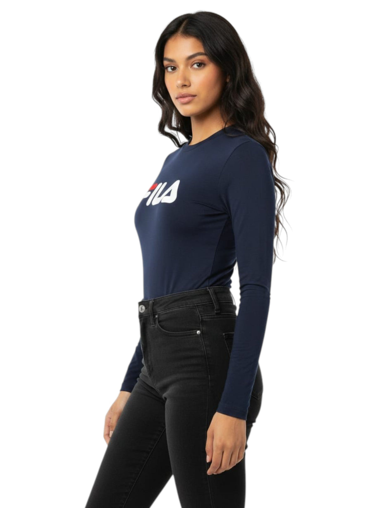 Image for Women's Brand logo Printed Bodysuit,Navy