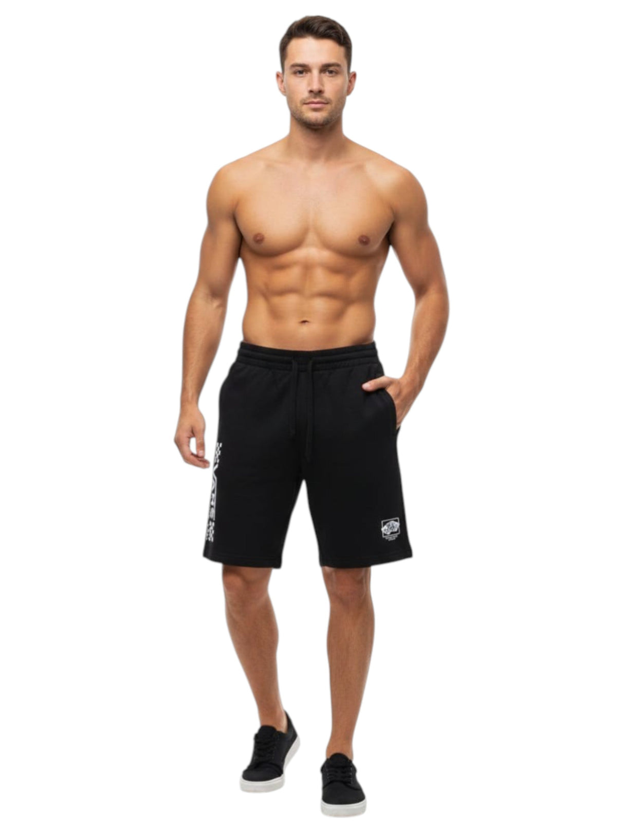 Image for Men's Brand Logo Printed Short,Black