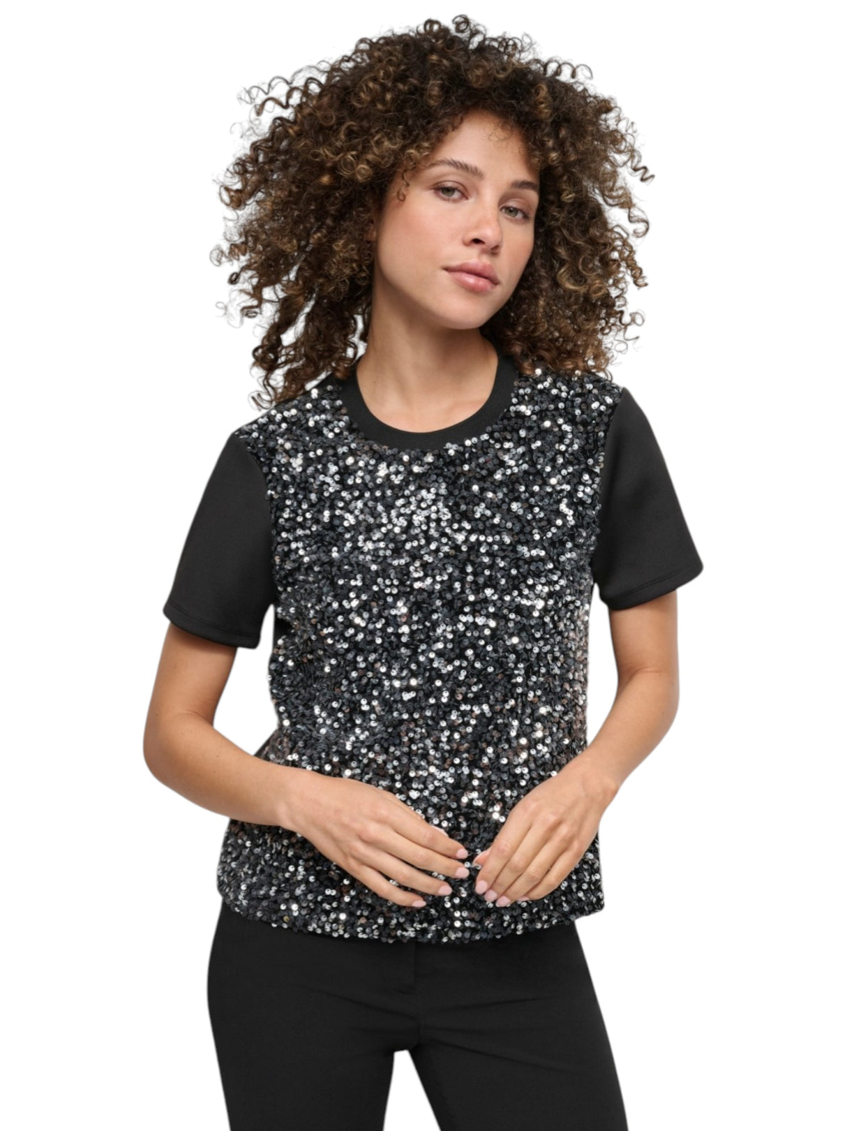 Image for Women's Sequined Top,Black