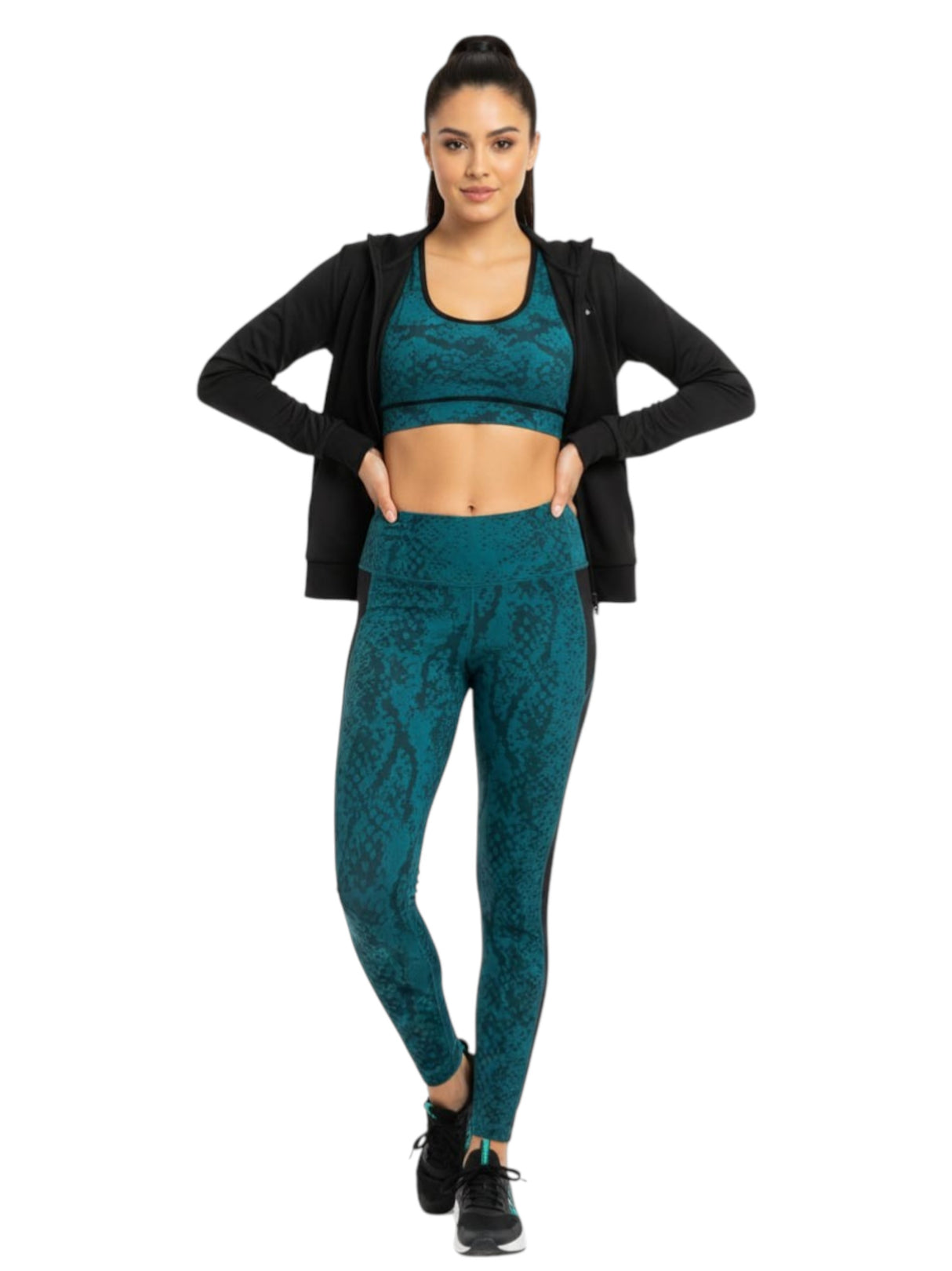 Image for Women's Printed Legging,Dark Turquoise
