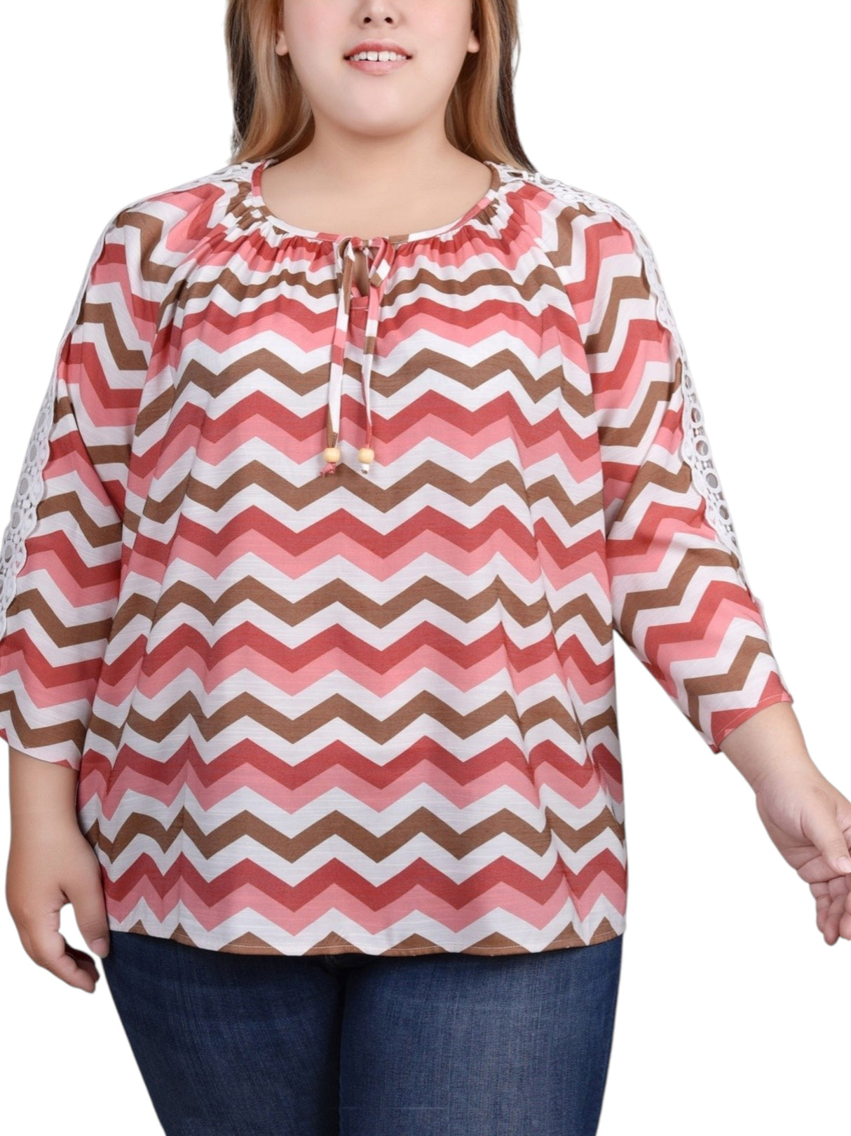 Image for Women's Zigzag Striped Top,Multi