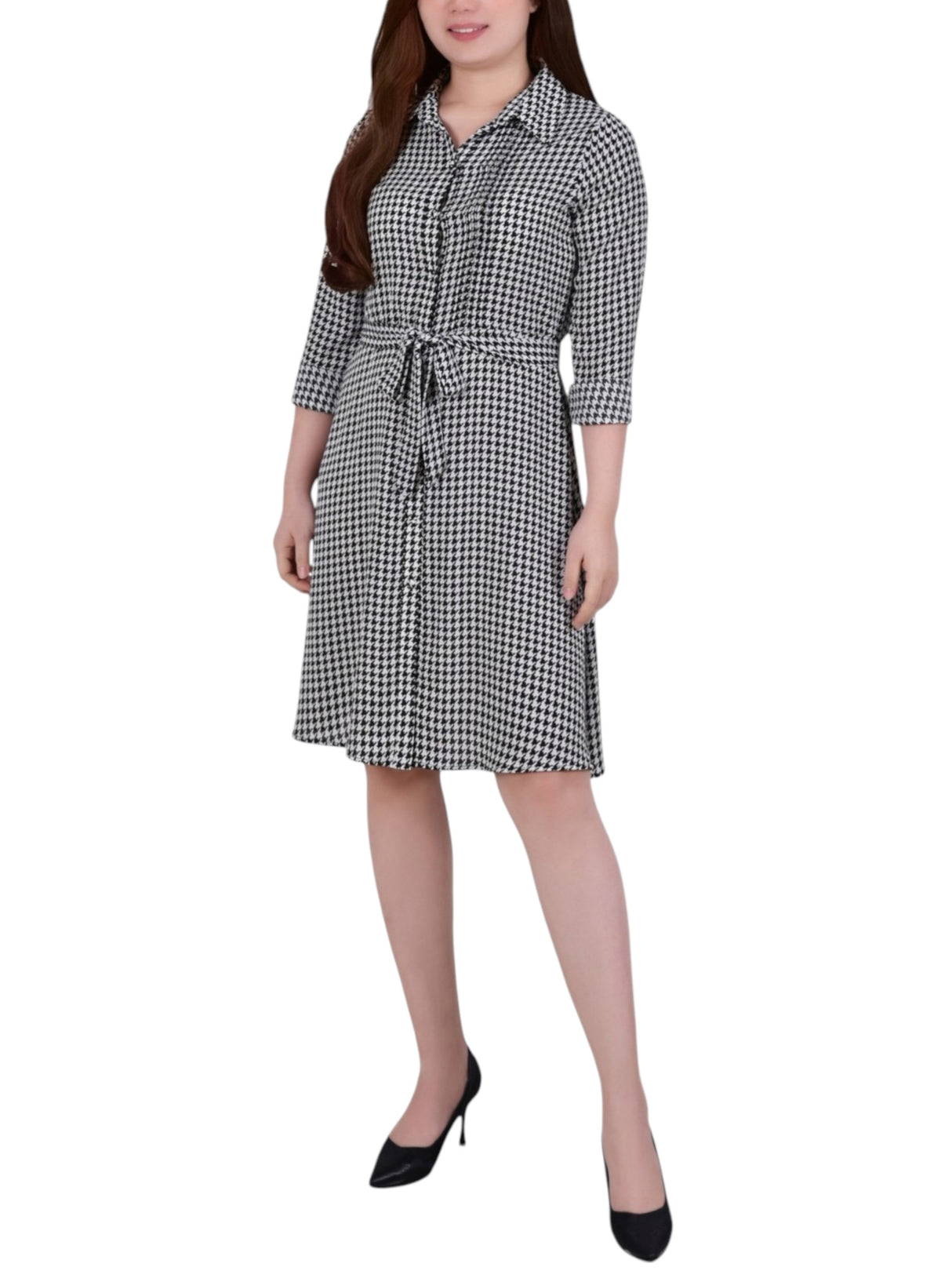 Image for Women's Printed Dress,Black/White