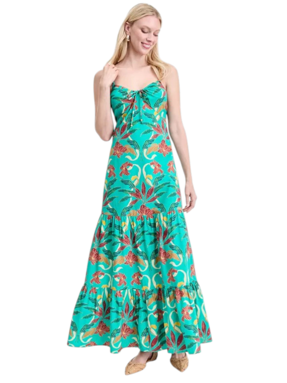 Image for Women's Printed Dress,Green